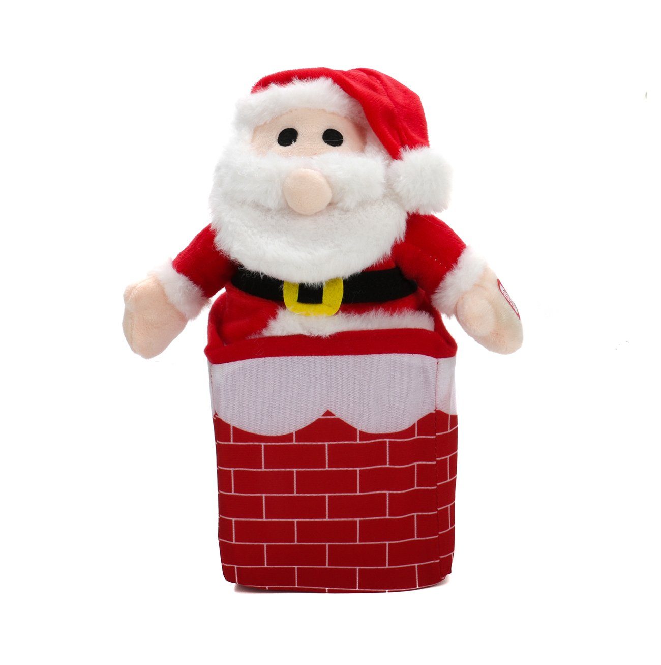 Bubble-Store Weihnachtsfigur Weihnachtsmann im Kamin (bewegt sich auf und ab, singt zu Merry Christmas), Weihnachtsmannfigur, Weihnachten, Dekofigur