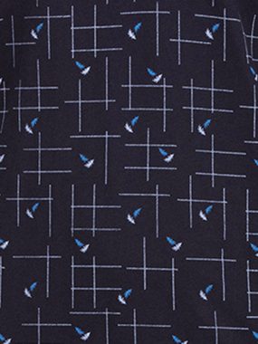 Henry Terre Nachthemd Nachthemd Langarm - Gitterlinien