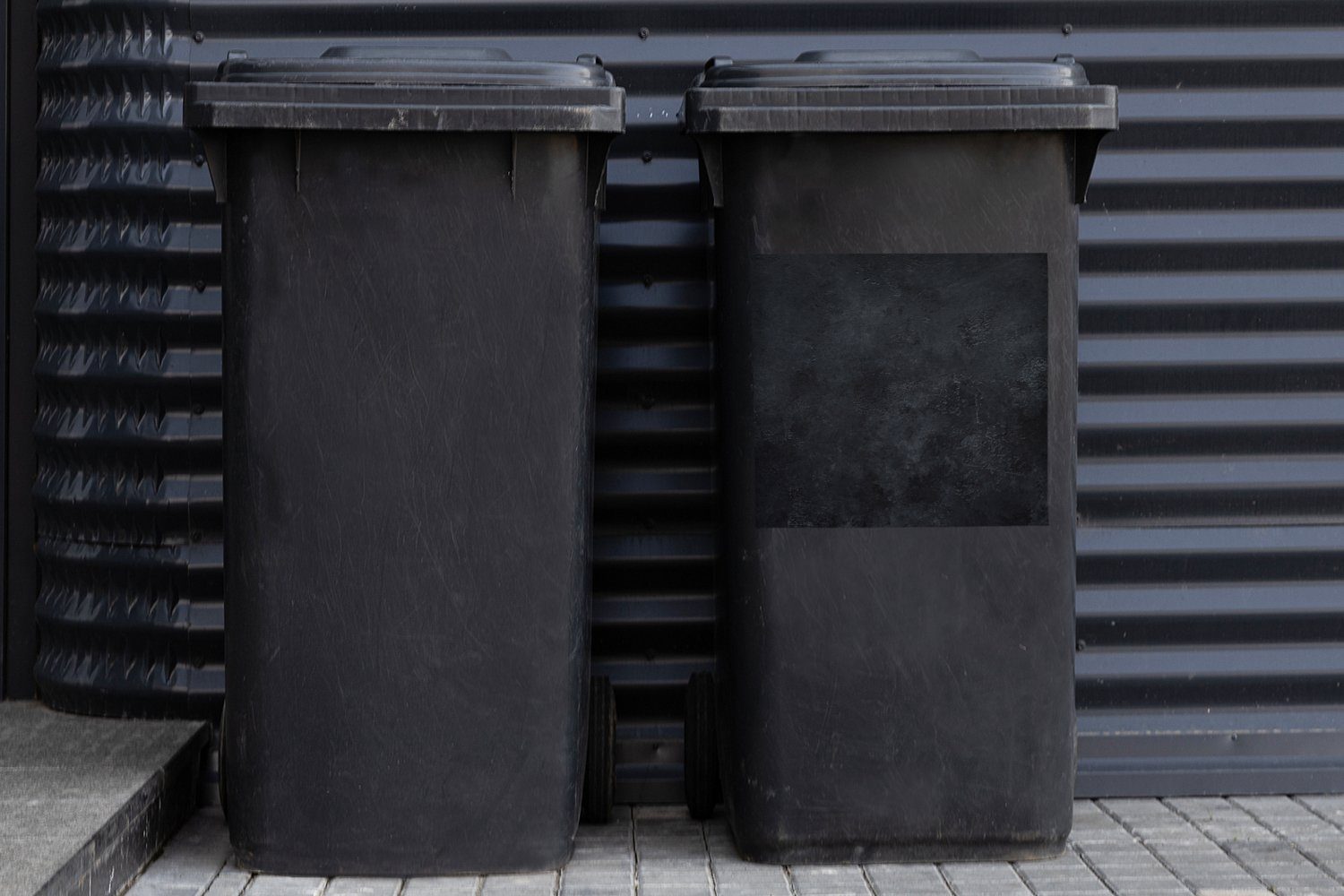 Design Mülltonne, (1 Container, St), Wandsticker - Sticker, Abfalbehälter Mülleimer-aufkleber, Retro Beton - MuchoWow