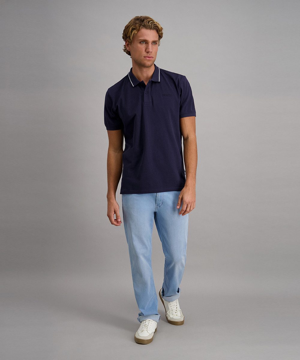 Pioneer Authentic Jeans Poloshirt mit Logo Schriftzug – Bild 4 von 5