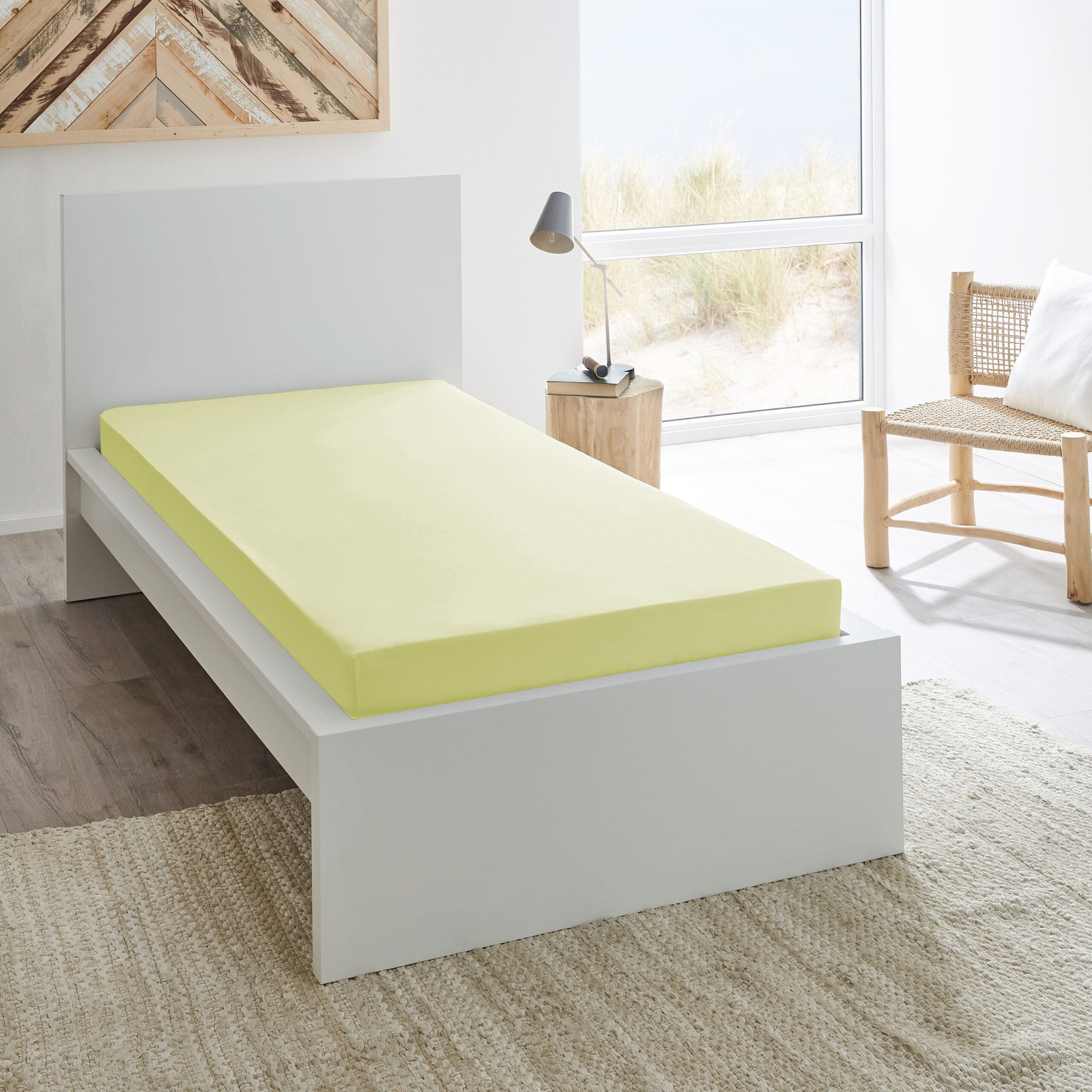 Dormisette Spannbettlaken Premium aus Baumwolle, Gummizug: rundum, (1 Stück), Überlänge bis 220 cm geeignet