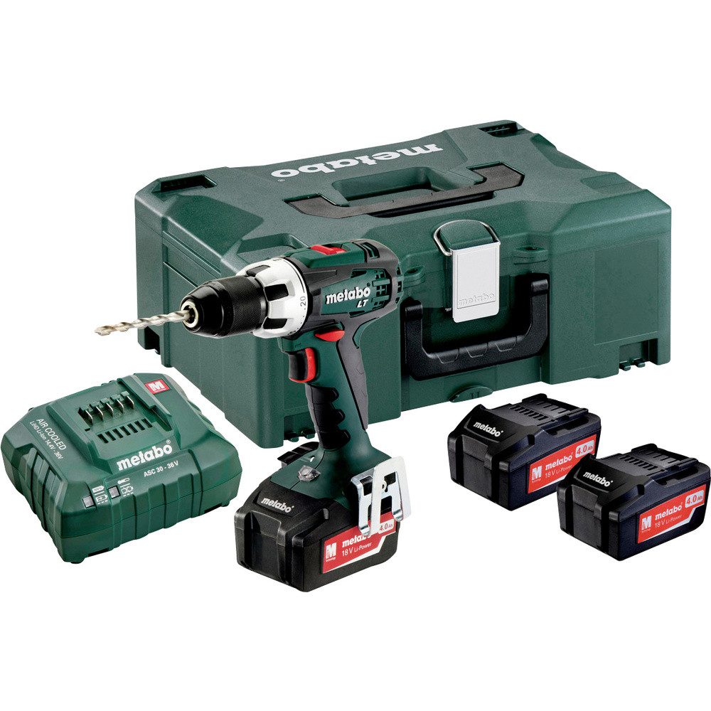 metabo Akku-Ratschenschrauber Metabo BS 18 LT SET 602102960 Akku-Bohrschrauber 18 V 4.0 Ah Li-Ion i