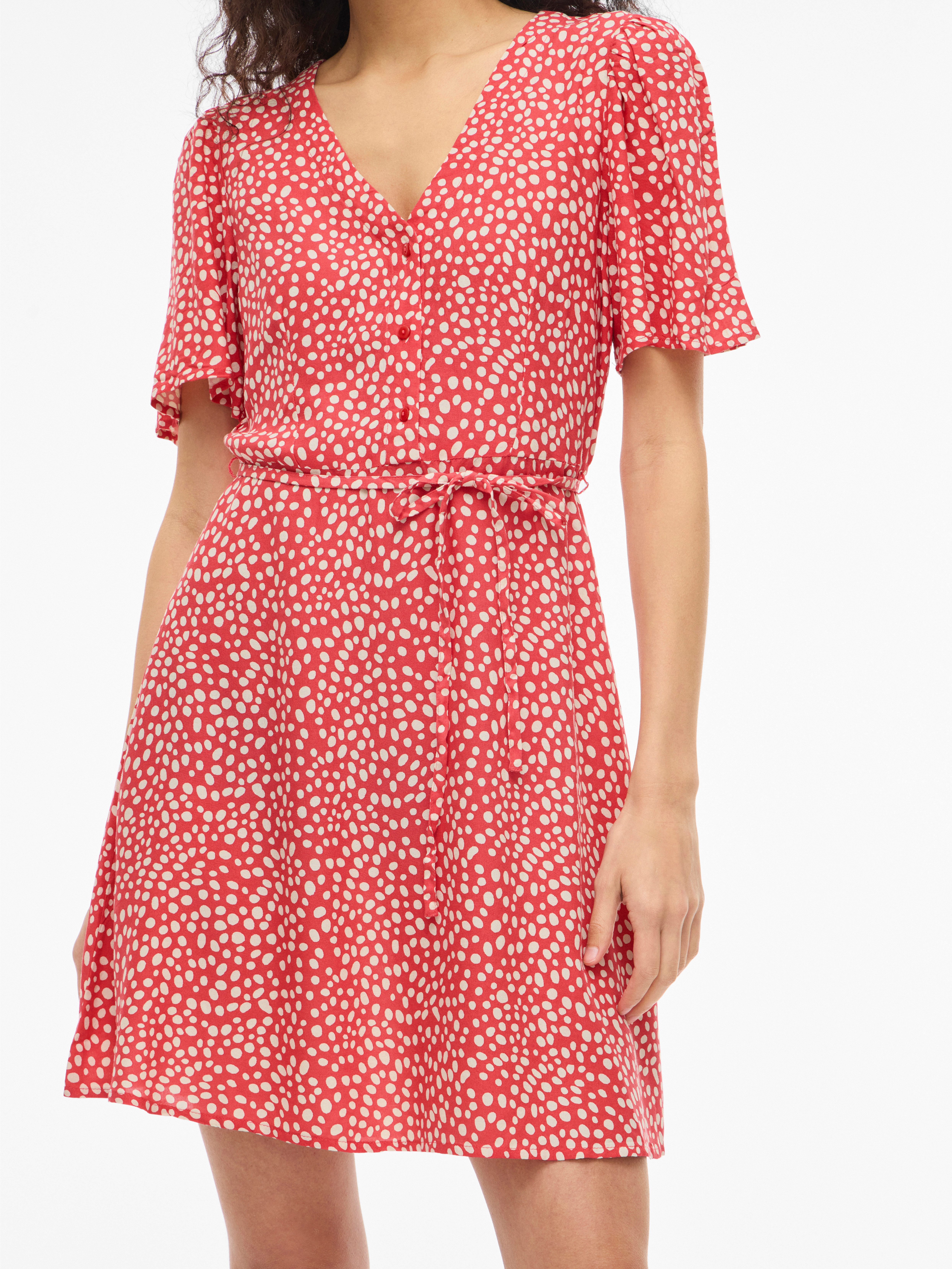 Vila Minikleid VIGRACE V-NECK S/S SHORT DRESS - NOOS Sommerkleid