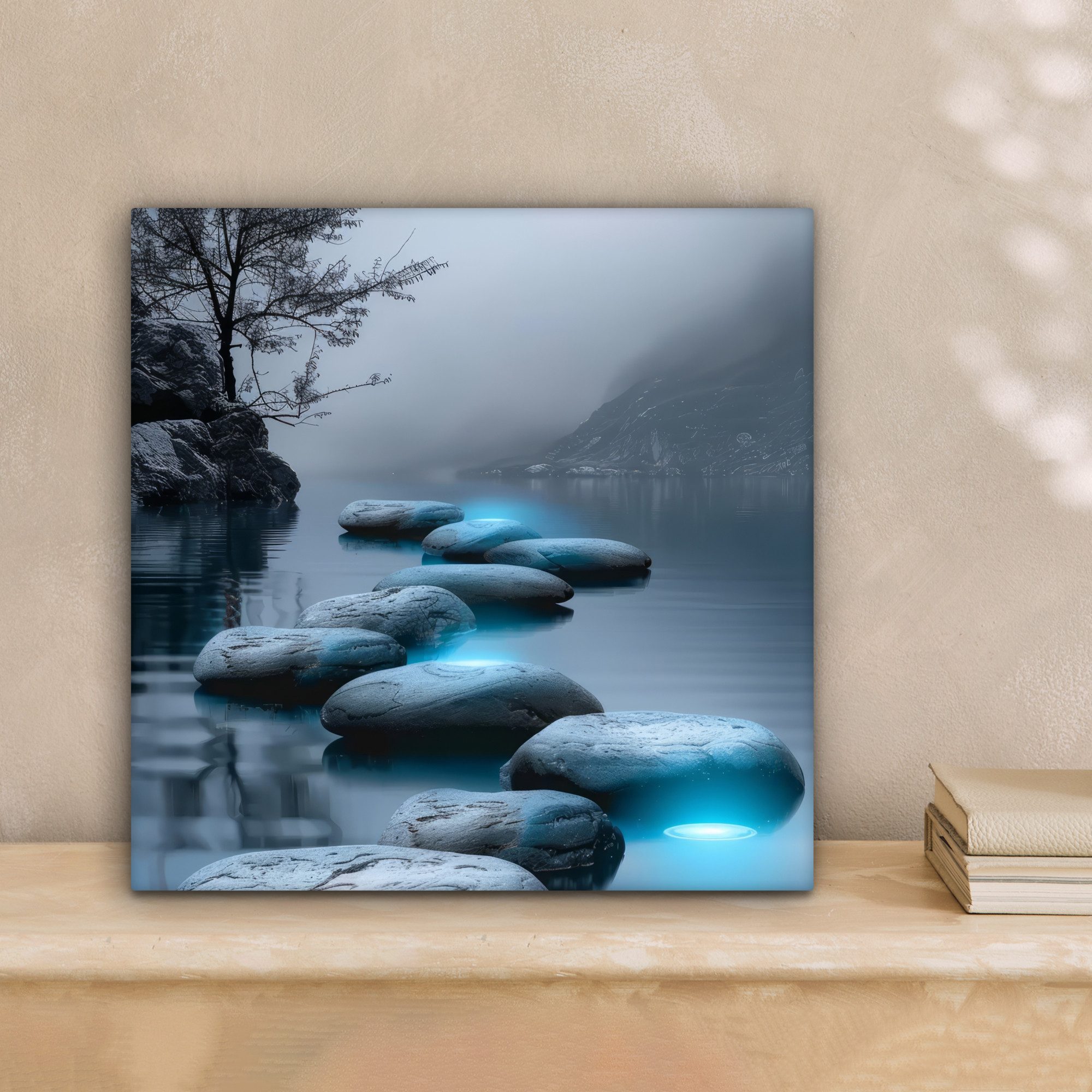 OneMillionCanvasses® Leinwandbild Steine - Wasser - Bäume - Natur, Fotodruc günstig online kaufen