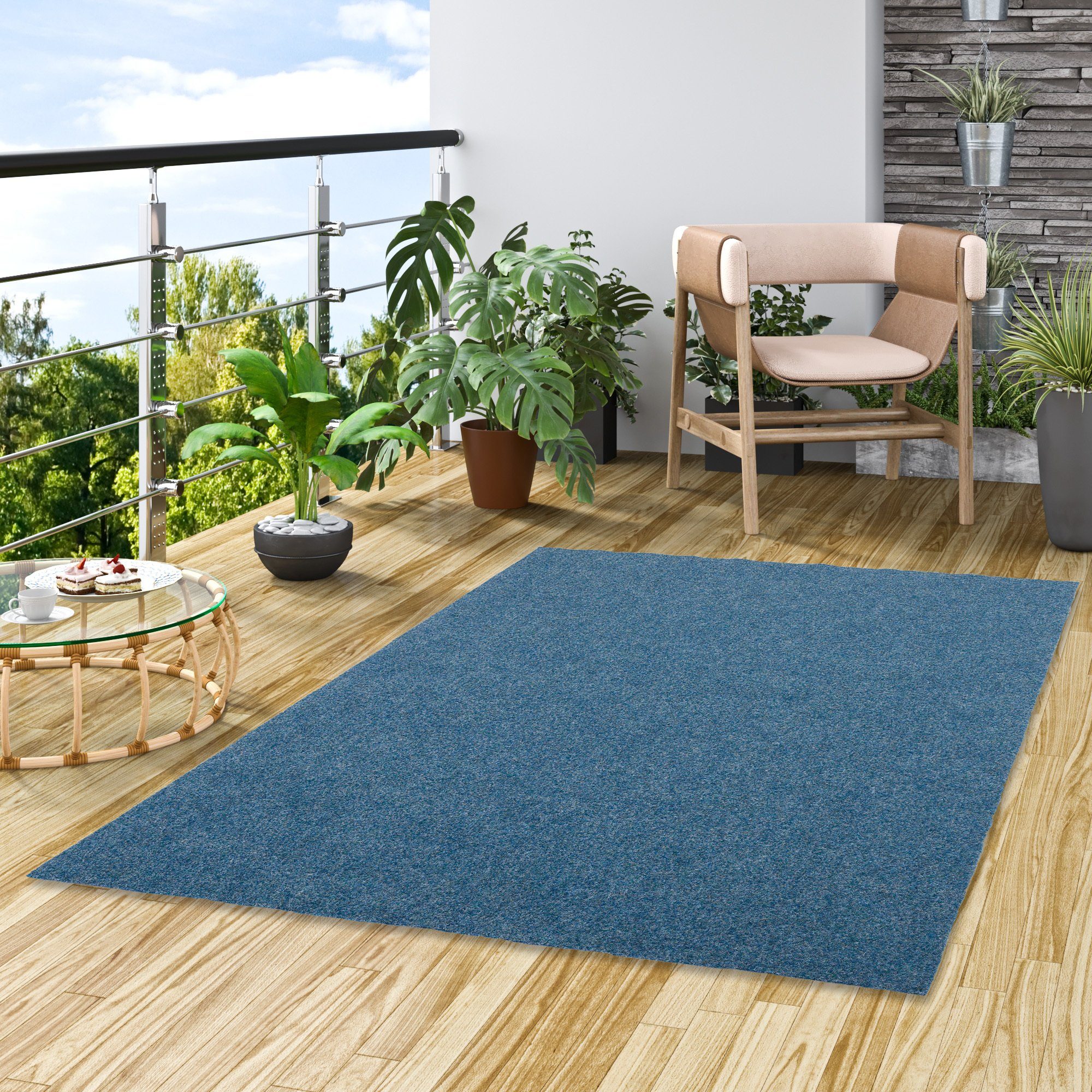 Snapstyle Rasenteppich Kunstrasen Rasenteppich mit Noppen Kingston, Rechteckig, Höhe: 7 mm