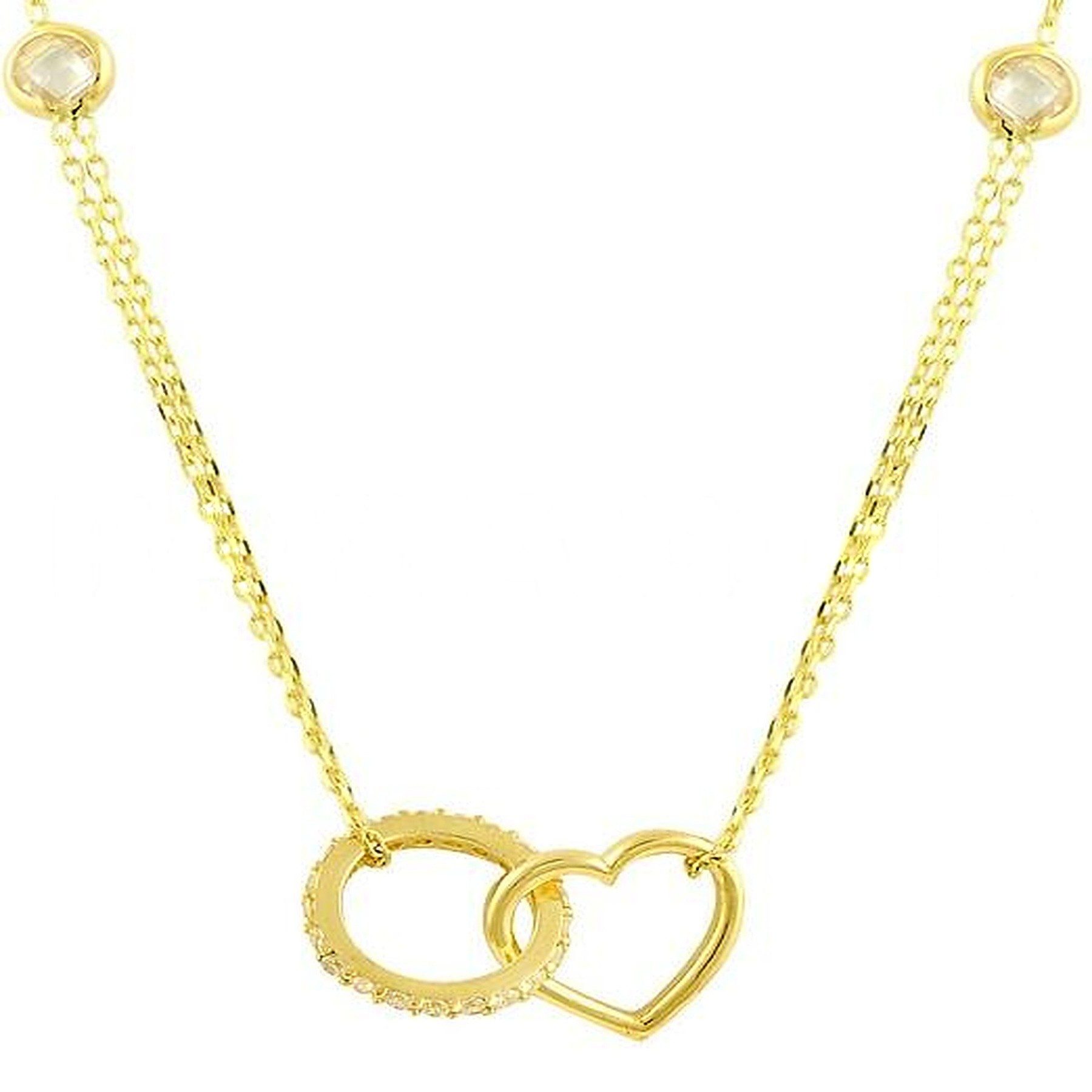 Collier 585er Gelbgold Collierkette mit zwei Elementen