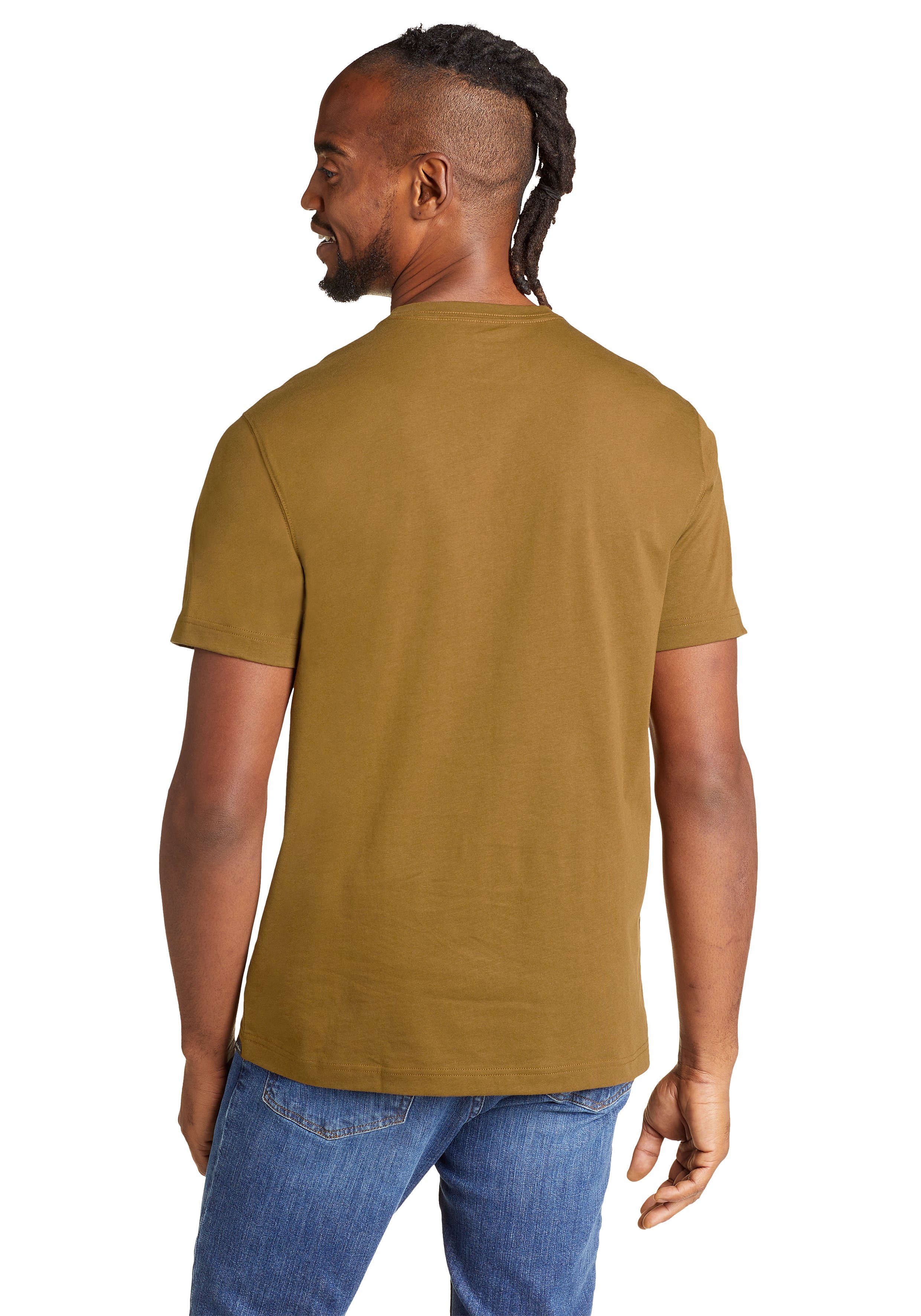 Eddie Bauer T-Shirt Pro Wash Shirt Tasche - Legend mit 100% Kurzarm Baumwolle antik Bronze