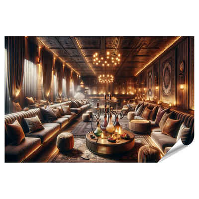 islandburner Poster Einladende Shisha Lounge mit modernem und gemütlichem Ambiente