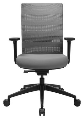 TOPSTAR Bürostuhl SITNESS AIRWORK, Grau, Schwarz, Polyester, 3D-Armlehnen, Höhenverstellbar, verstellbare Lordosenstütze