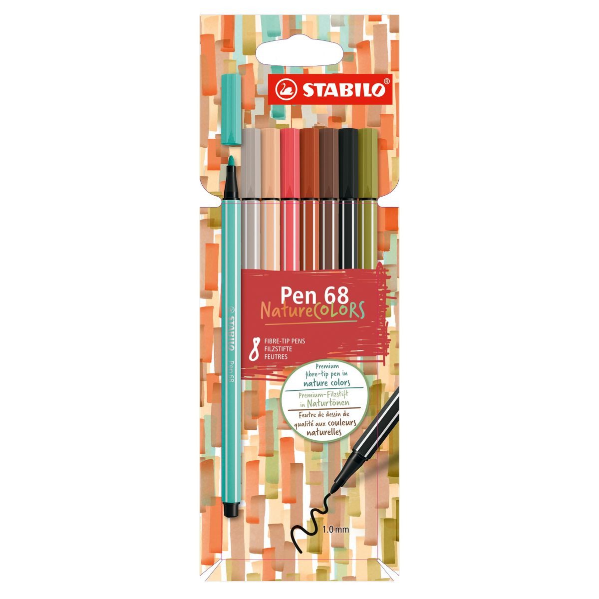STABILO STABILO Fasermaler Pen 68 NatureCOLORS 8 Stück