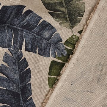 SCHÖNER LEBEN. Tischläufer SCHÖNER LEBEN. Tischläufer Bananenblatt Blätter natur grün blau, handmade