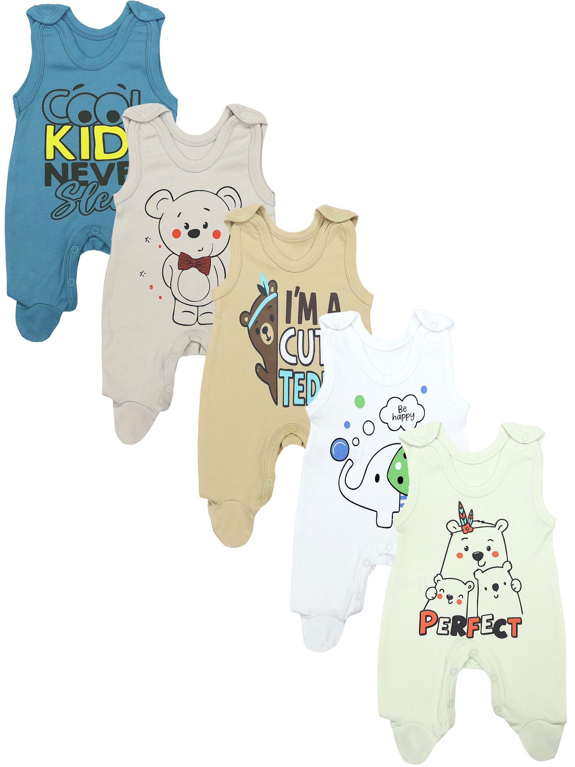 TupTam Strampler TupTam Baby Unisex Strampler mit Aufdruck Spruch 5er Pack