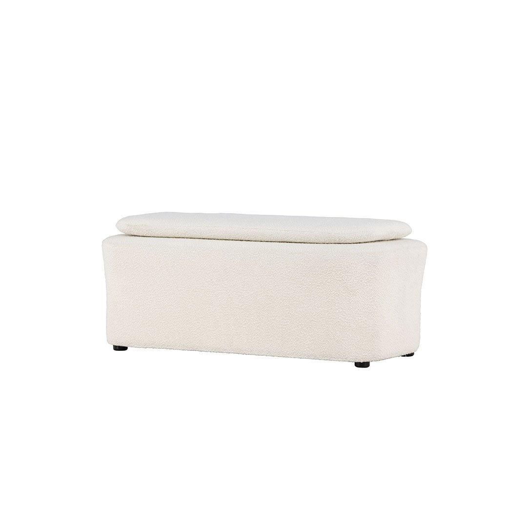 Venture Home Pouf Laurel Pouf weiß.