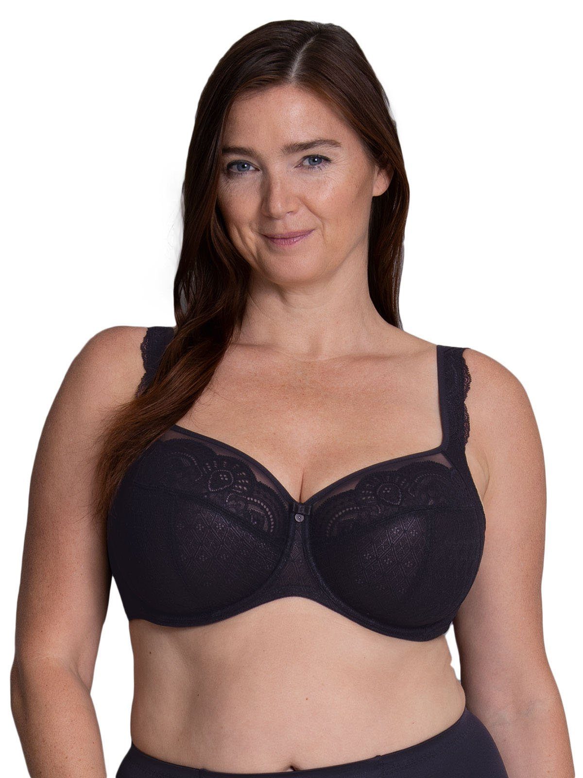 Rosa Faia Bügel-BH Bügel BH Big Cup Selma (Stück, 1-tlg) genähte Cups, Uni, Spitze