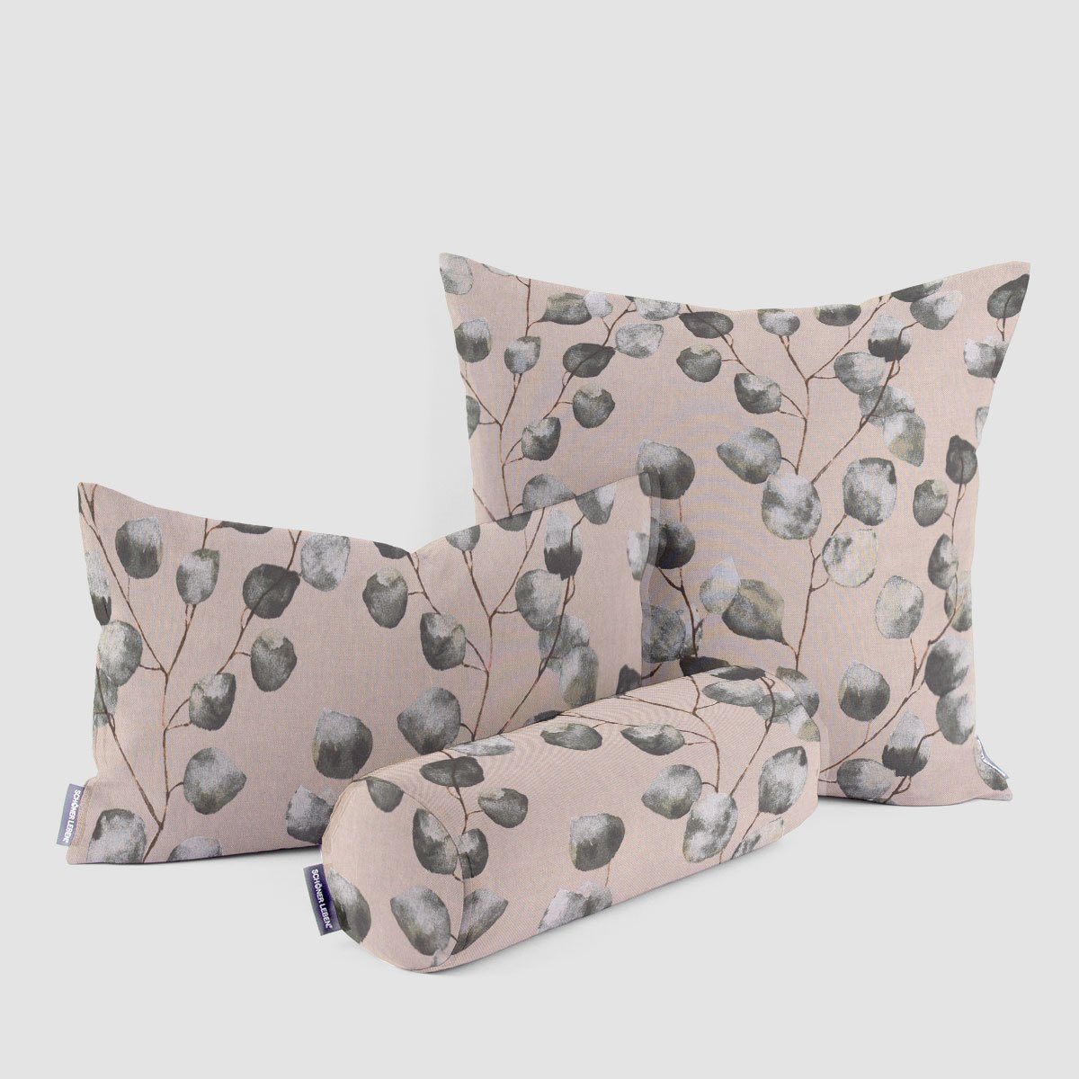 SCHÖNER LEBEN. Dekokissen SCHÖNER LEBEN. Kissenhülle Eukalyptus Leaves Euka günstig online kaufen