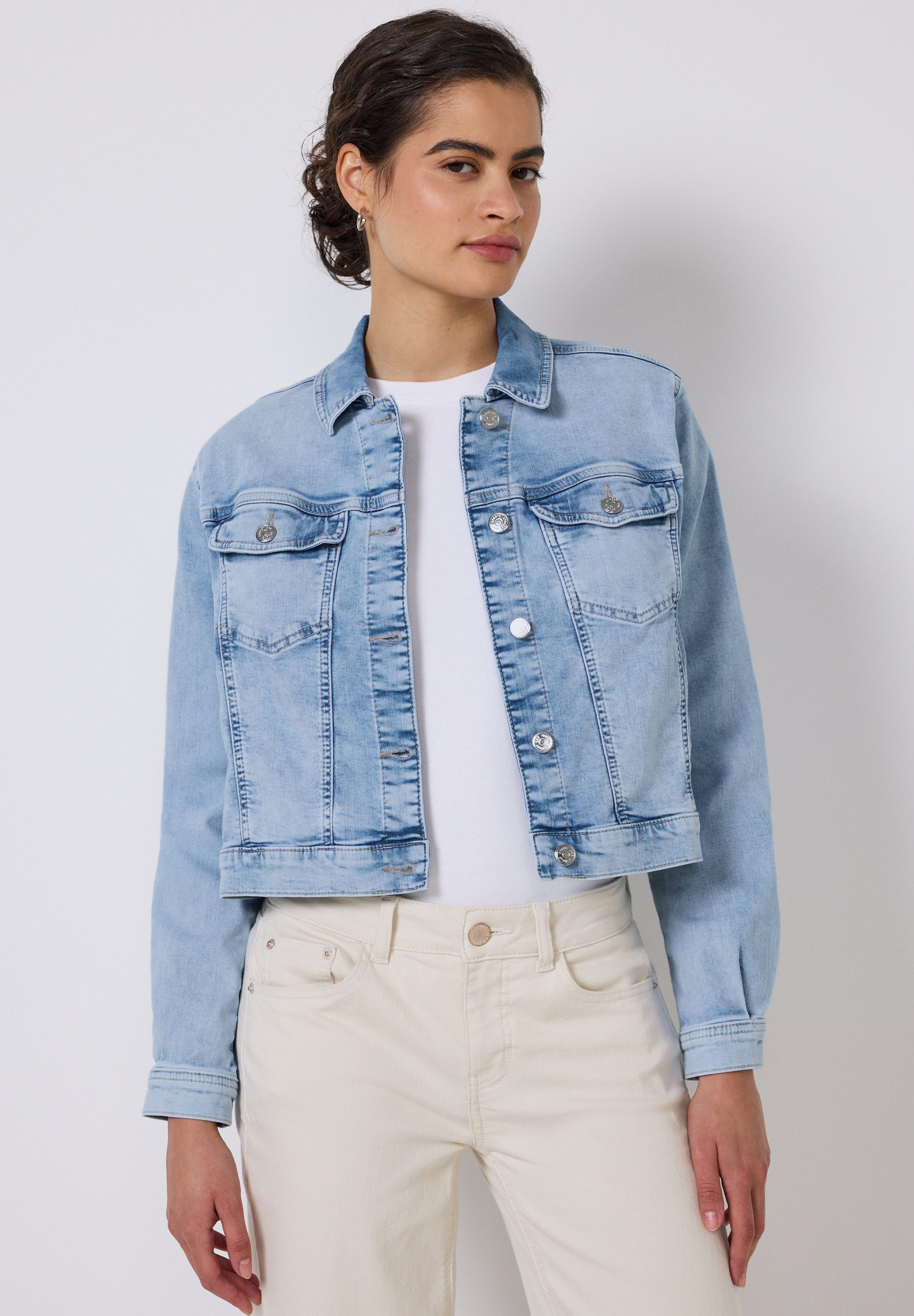 STREET ONE STUDIO Jeansjacke mit Brusttasche günstig online kaufen
