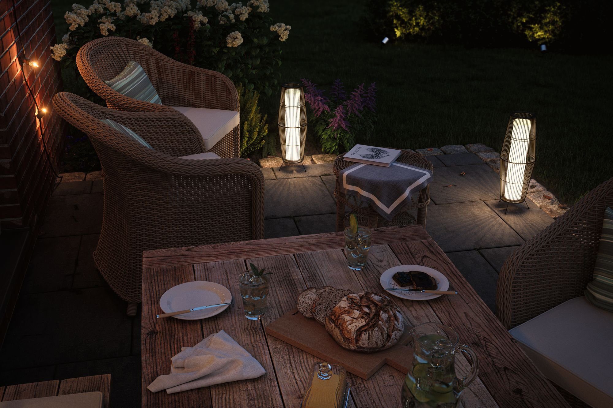 Paulmann LED Gartenleuchte Plug&Shine, LED fest integriert, Warmweiß, LED-Modul, 3000K 24V IP44