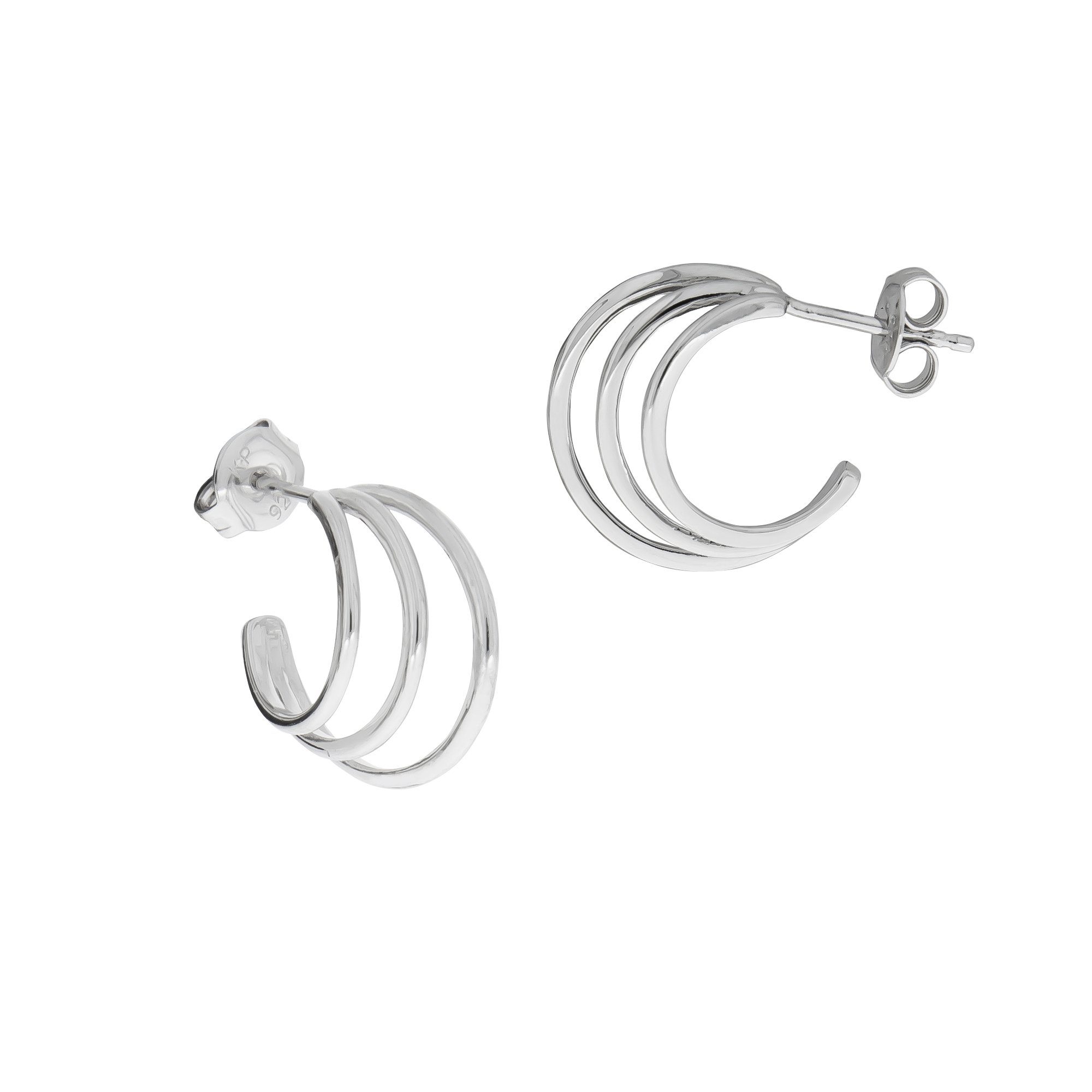 Zeeme Paar Ohrstecker 925 Silber glanz