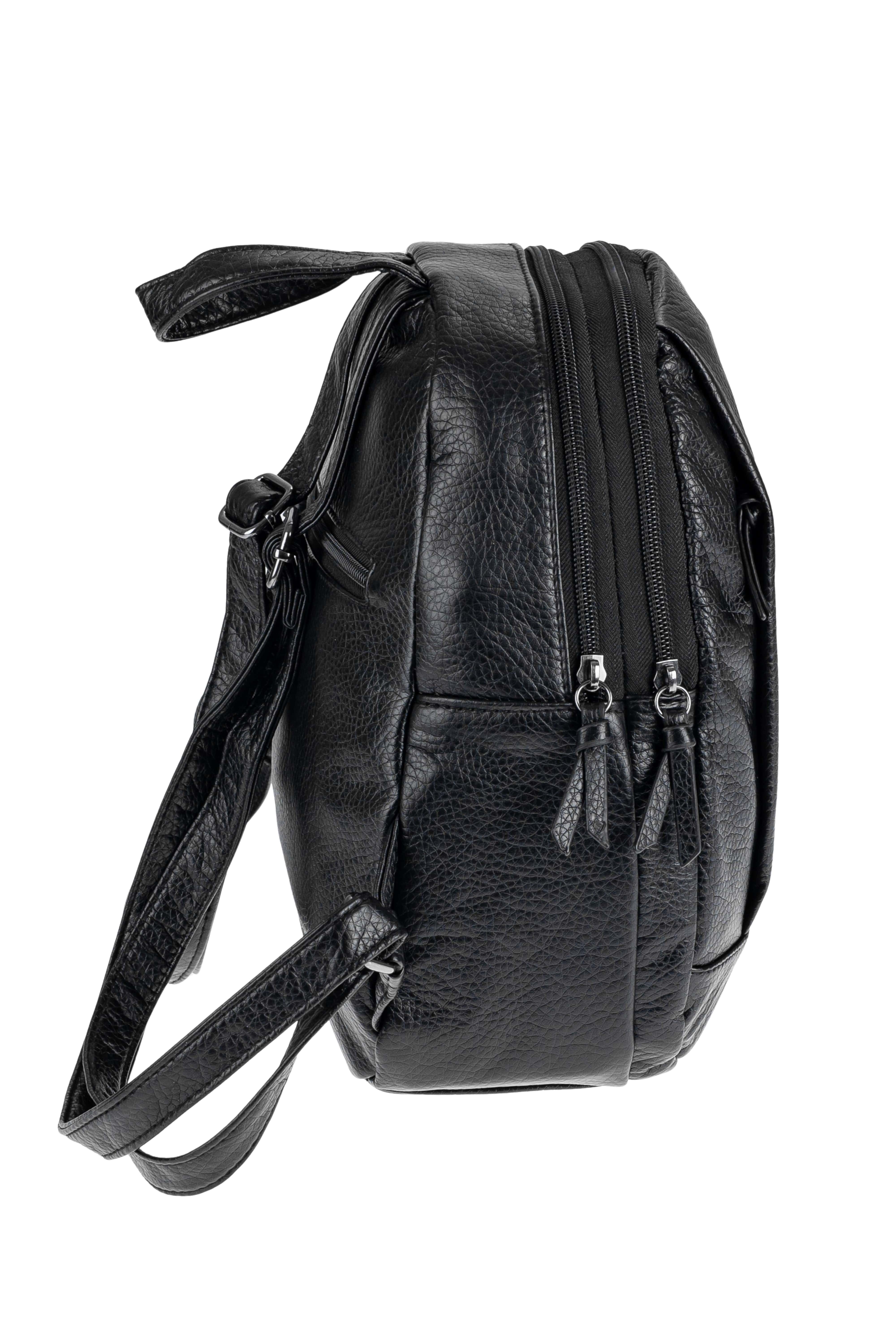 Alessandro Salvatore Cityrucksack Rucksack Damen Damenrucksack Kunstleder Handtasche, Reise Freizeitrucksack klein Freizeit Bürorucksack Olbia 4053 + Etui – Bild 4 von 5