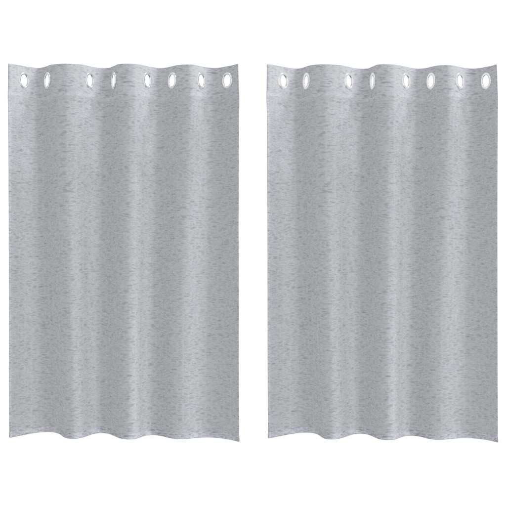 vidaXL Vorhang Voile-Vorhang 2 pcs Dunkelgrau günstig online kaufen