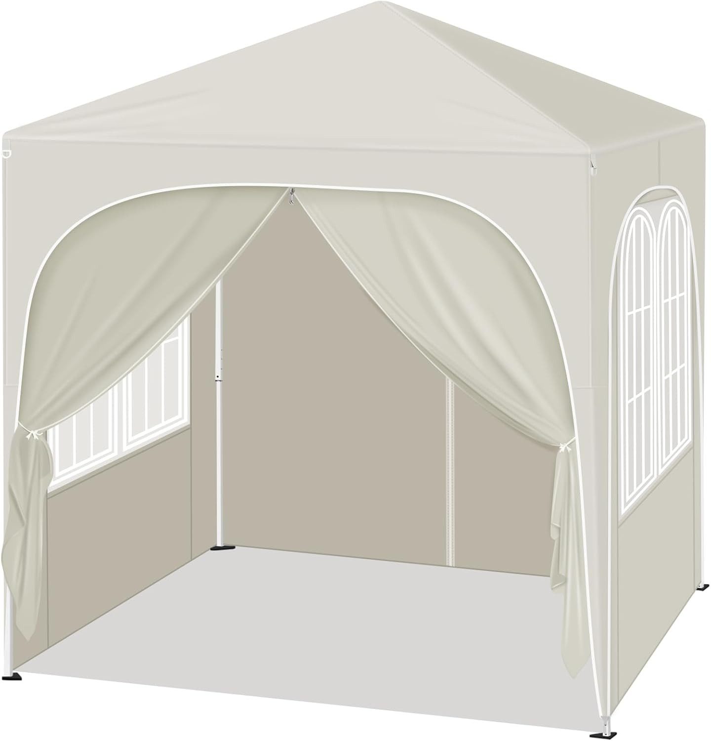 Woltu Pavillon, mit 4 Seitenteilen, 2x2 m, mit 4 Seitenwänden, höhenverstel günstig online kaufen
