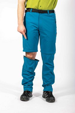 Maul Sport® Outdoorhose Quebec - T-Zipp off Hose elas PETROL BLUE