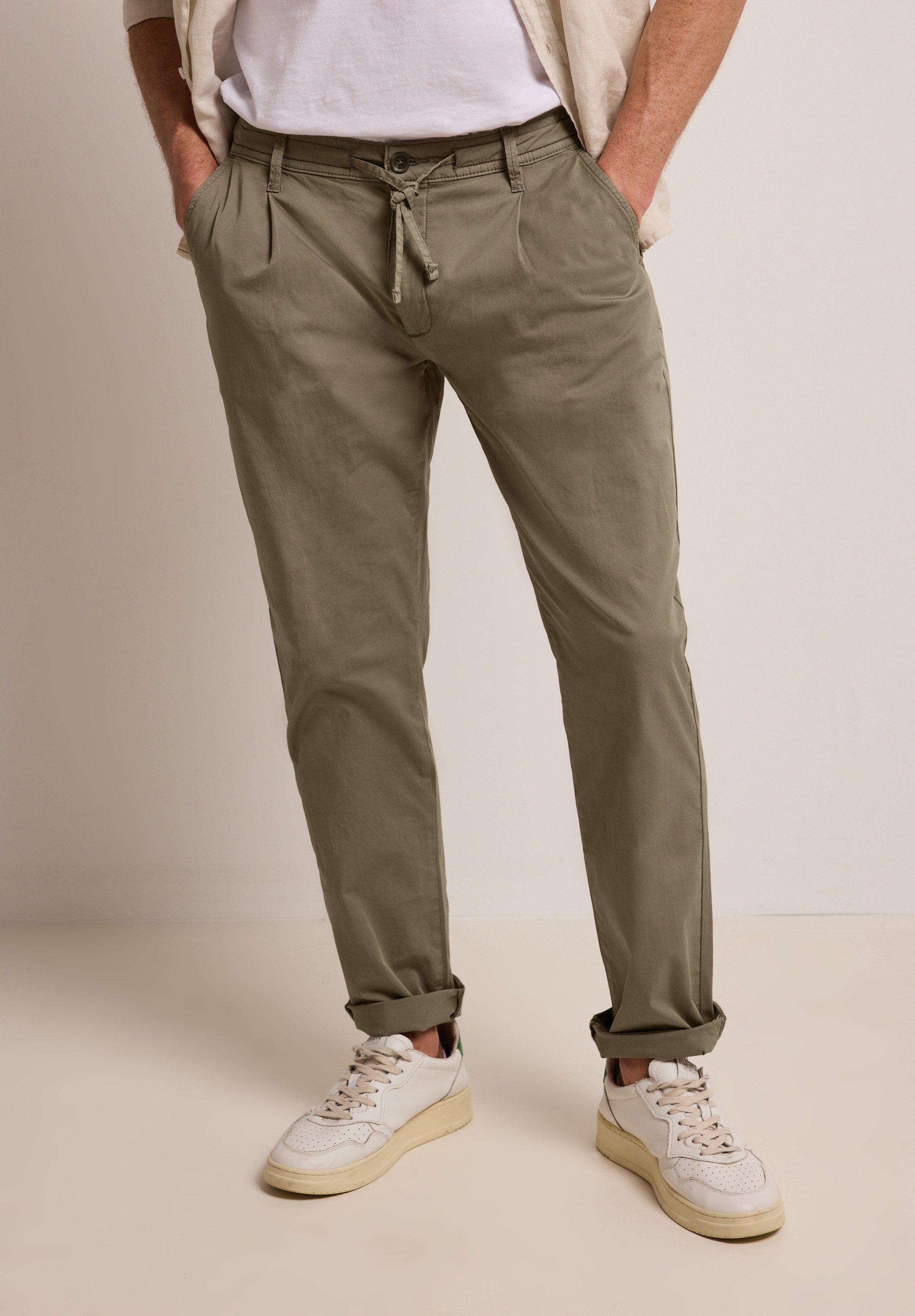 STREET ONE MEN Chinohose aus Baumwolle mit Stretchanteil