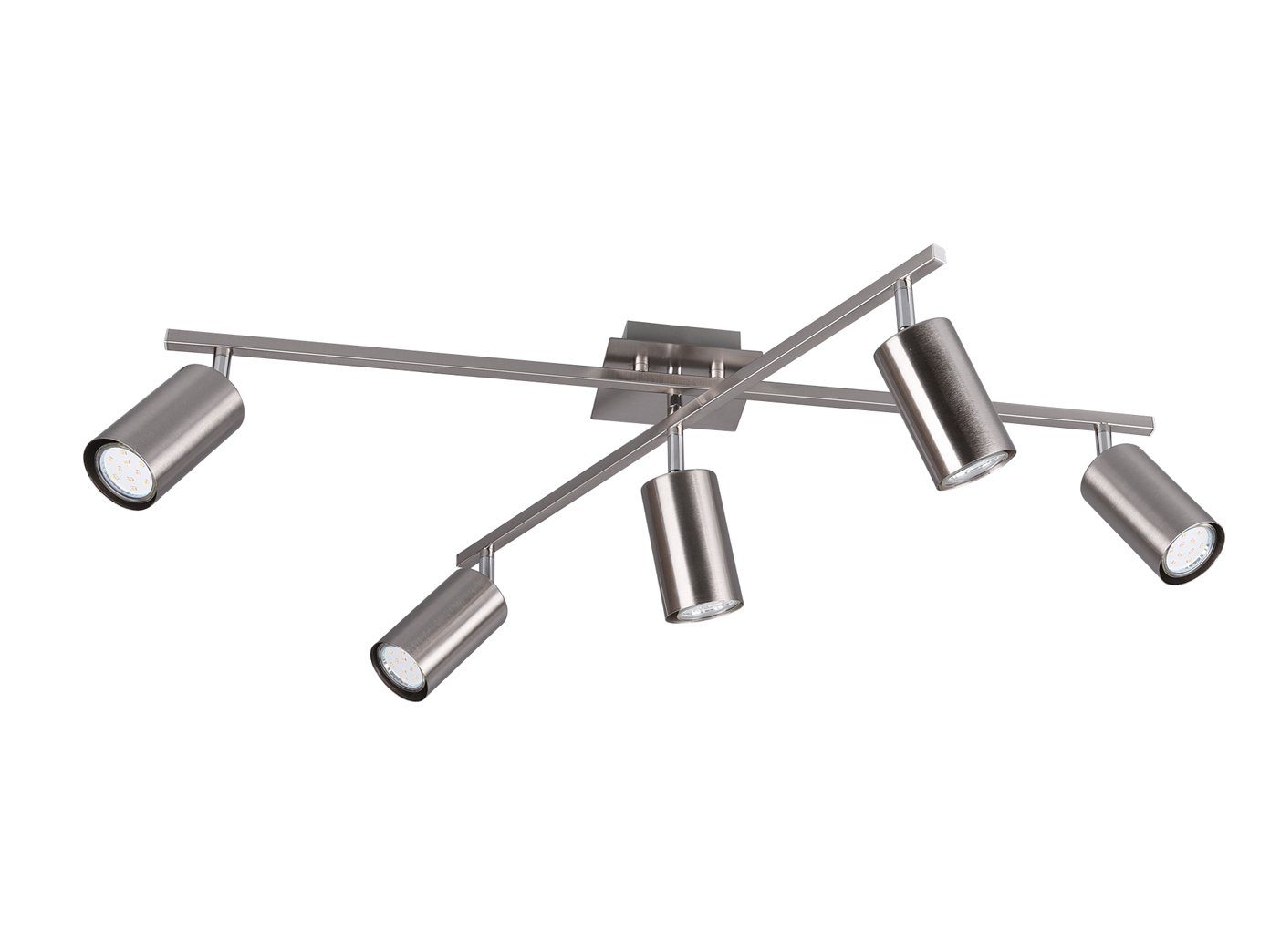 TRIO Leuchten LED Deckenstrahler, LED wechselbar, Warmweiß, groß-e Deckenleuchte innen lang minimalistisch, Silber Breite 77,5cm