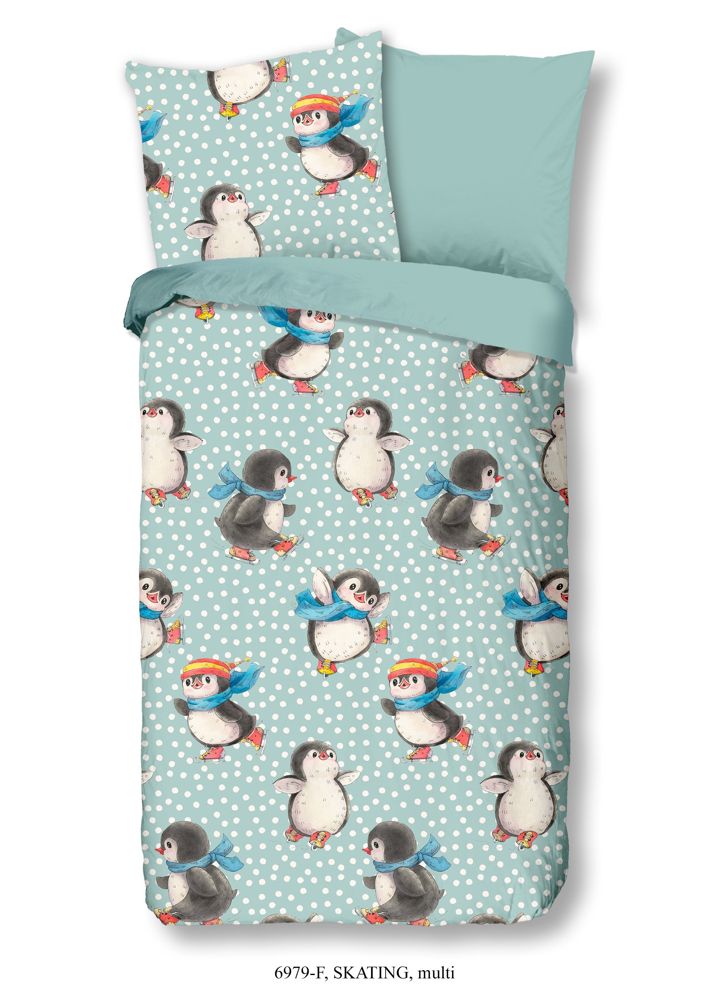 Kinderbettwäsche »SKATING PENGU«, good morning, süße Pinguine online kaufen  | OTTO