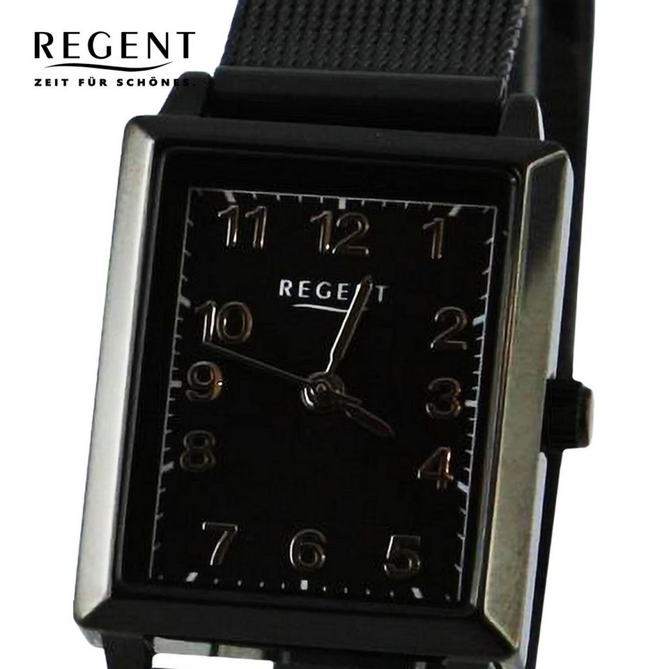 Regent Quarzuhr Regent Damen Armbanduhr Analog, Damen Armbanduhr rund,  extra groß (ca. 22x26mm), Metallarmband, Uhrzeit