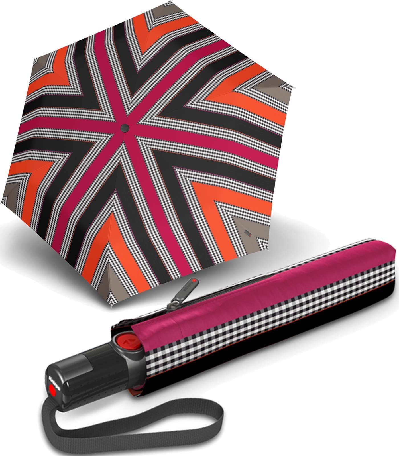 doppler® Taschenregenschirm flacher, leichter Schirm mit UV-Schutz, stabil durch die Verwendung von Fiberglas | Taschenschirme