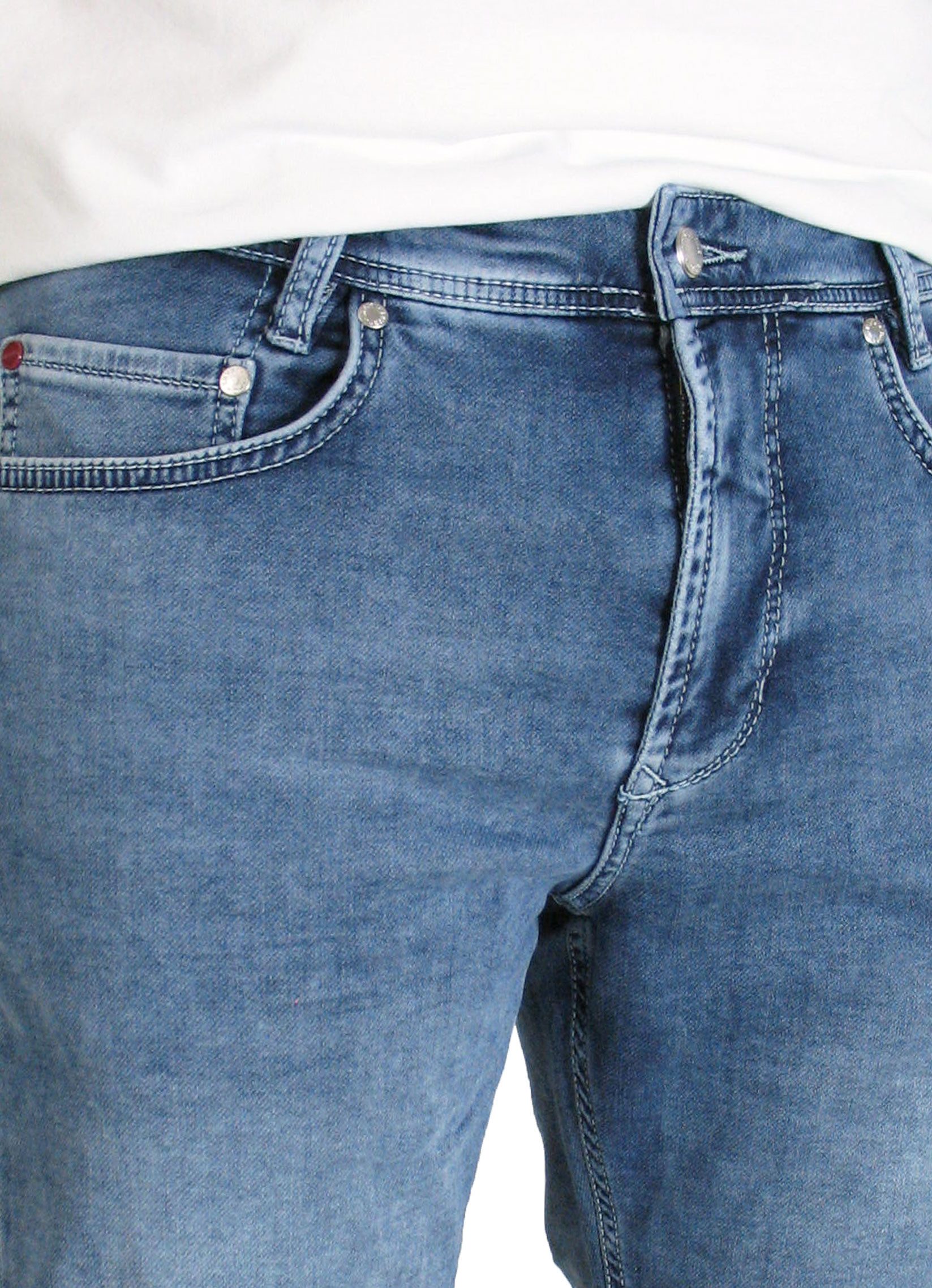 MAC Jeansshorts Jog'n Bermuda softer Sweat-Denim, elastisch und bequem