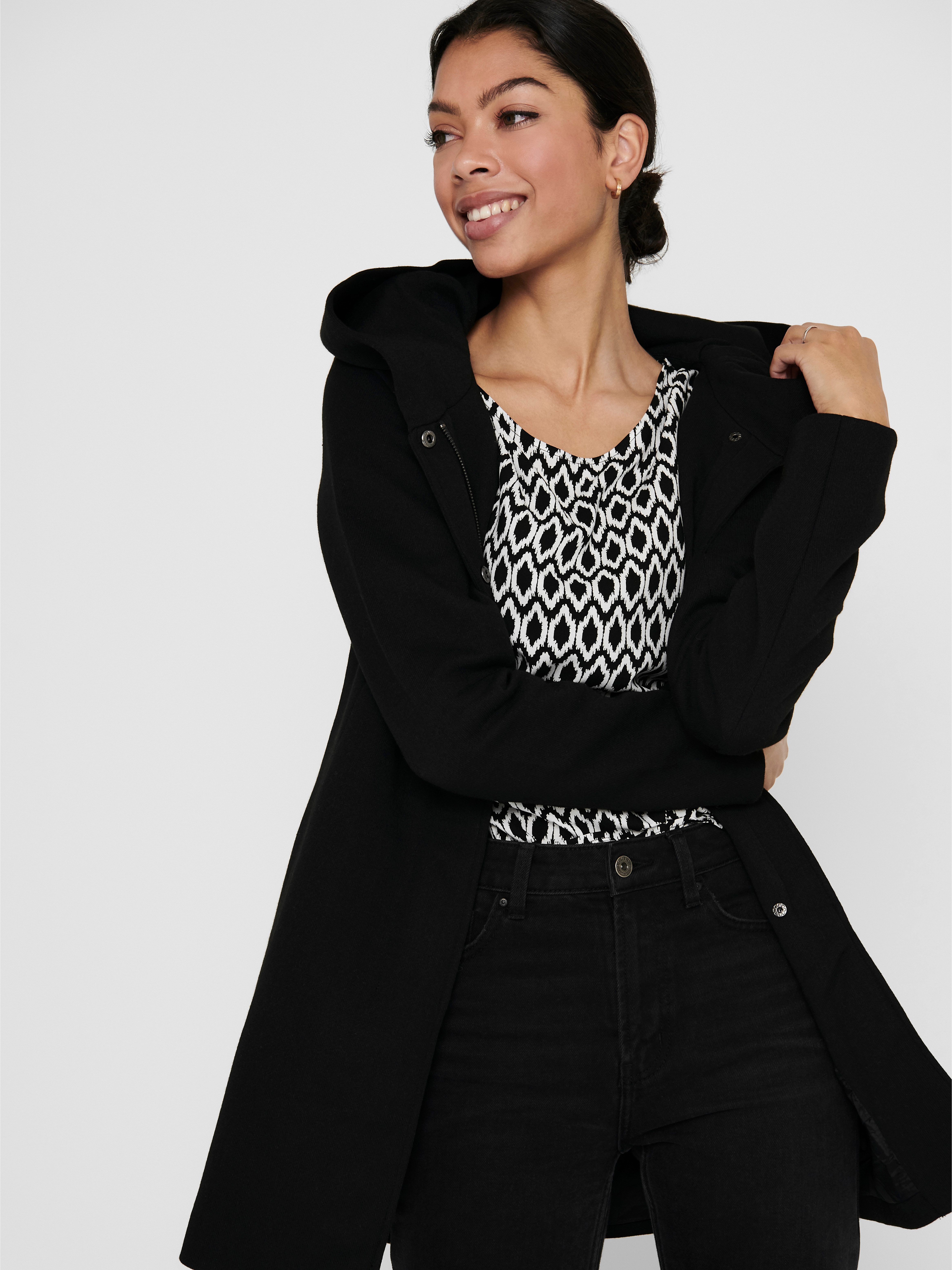 ONLY Kurzmantel ONLSEDONA LIGHT COAT OTW NOOS verdeckte Knopfleiste und Reißverschluss