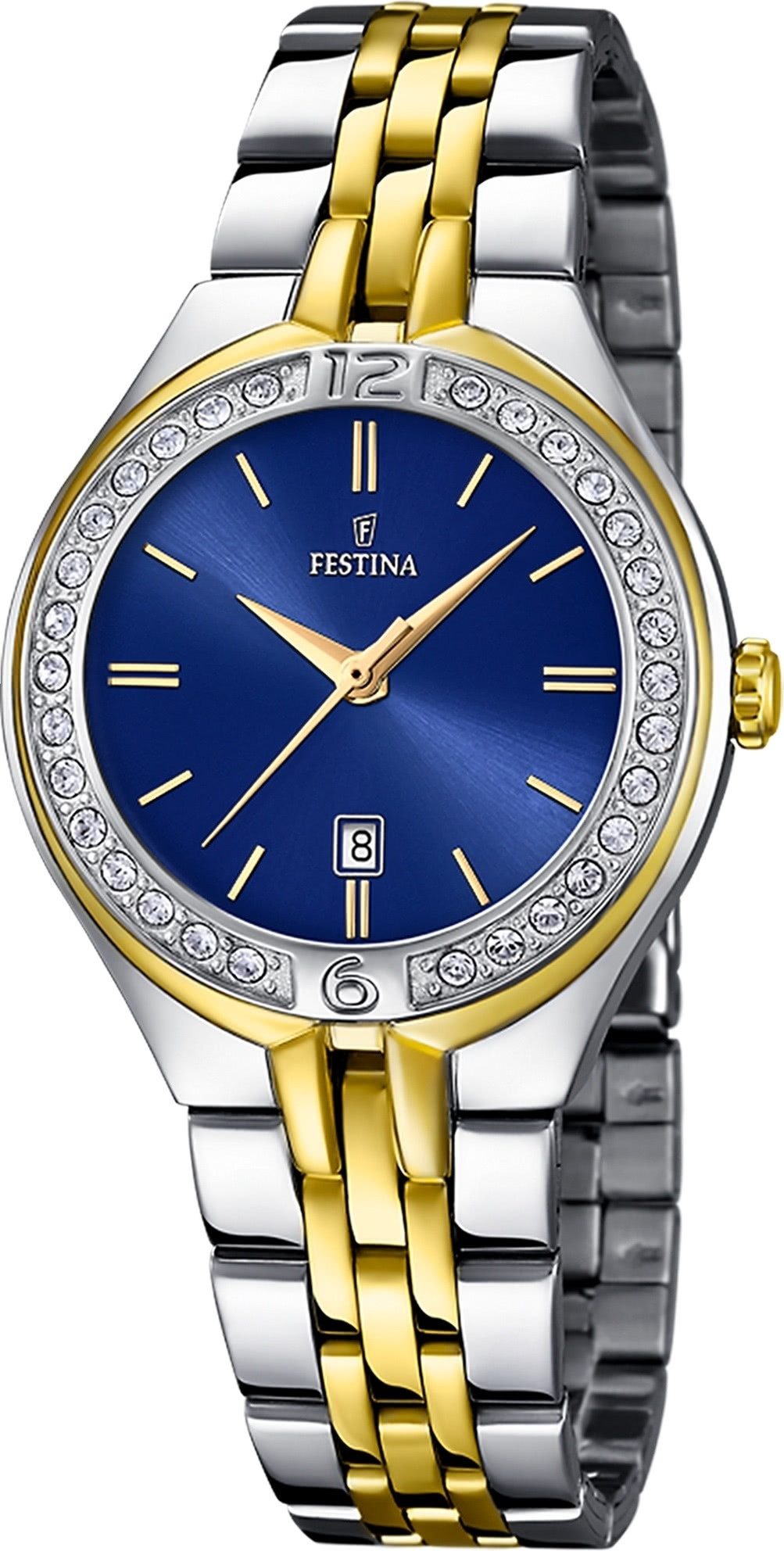 Quarzuhr Festina Damenuhr Edelstahl silber gold