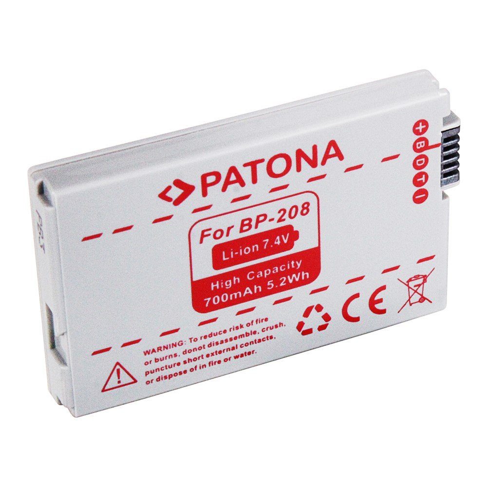 Patona Akku für Canon BP208 BP-308 Kamera-Akku Ersatzakku Kameraakku 700 mAh (7,4 V, 1 St), BP-315 DC10 DC20 DC21 DC40 DC50 DC95 HR10 MVX1S Elura 100
