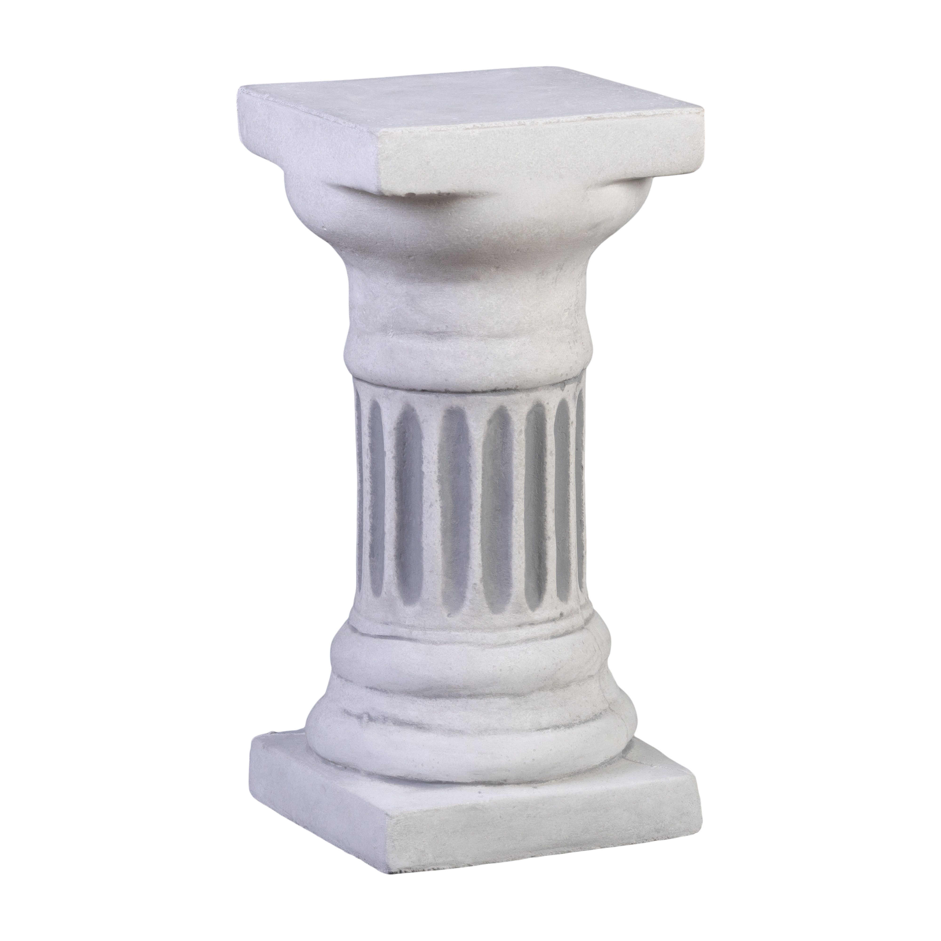 gartendekoparadies.de Gartensockel Runde Säule, Steinsockel, H. 39 cm, G. 16 kg, Frostsicher
