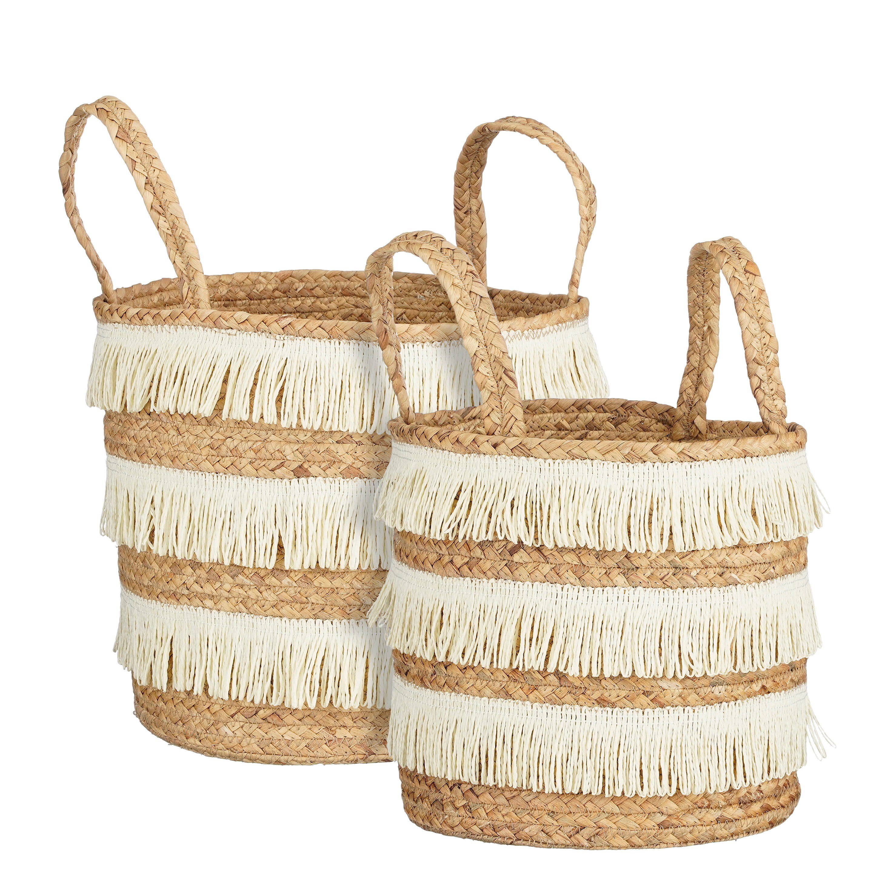 Mica Decorations Aufbewahrungskorb Mica Decorations Korb rund braun Satz von 2 - h30xd32cm