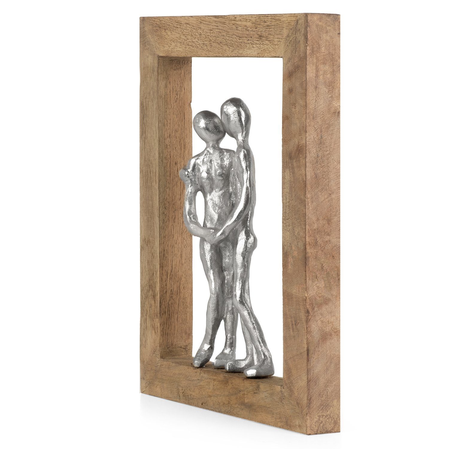 Moritz Skulptur Dekoobjekt Fensterdeko, Dich Tischdeko, 23x30x3cm, Holz, Skulptur Wanddeko, Rahmen ich liebe Holzdeko