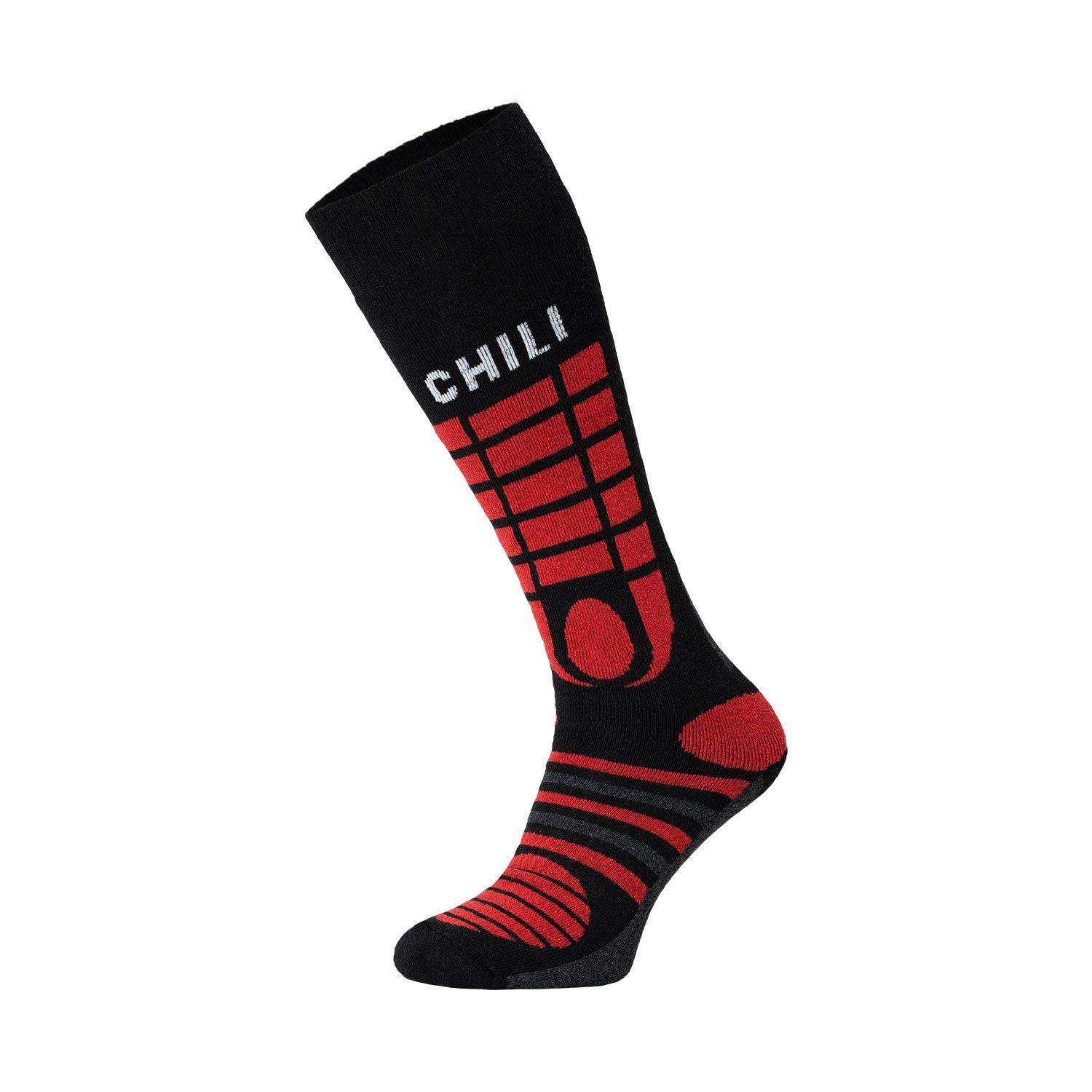 Chili Lifestyle Ski Knie Strümpfe Socken Yeon/Red 4 Winter Paar