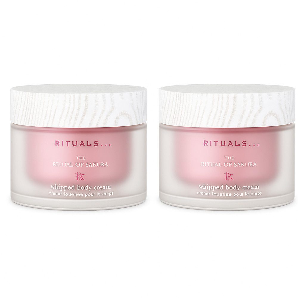 Rituals Körpercreme Rituals Sakura Whipped Body Cream 2er Set, 1-tlg., Vorteilspack mit zwei Whipped Body Creams für langanhaltende Pflege