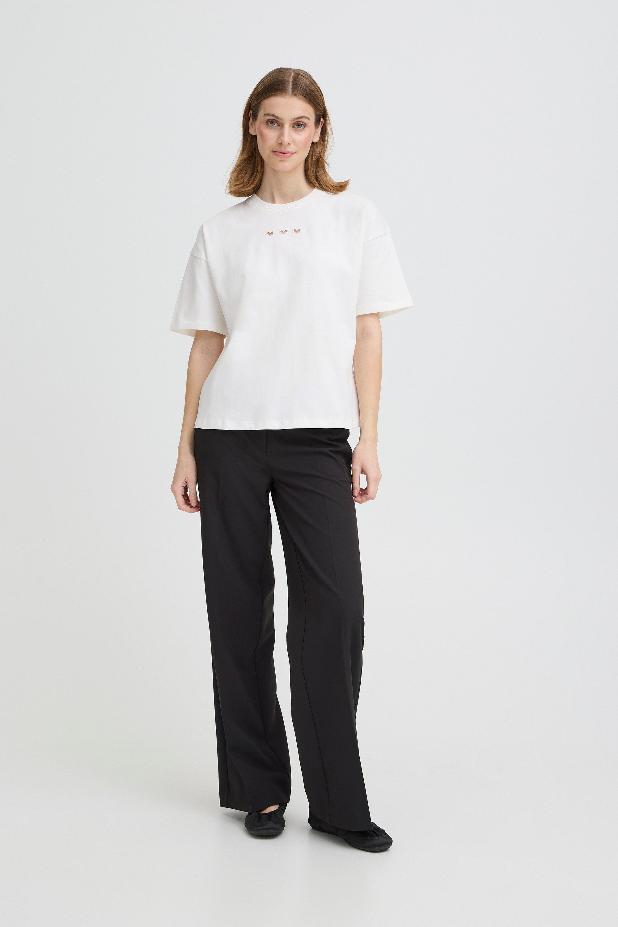 ICHI T-Shirt Kurzarm-Bluse IHPETRO