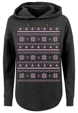 F4NT4STIC Kapuzenpullover Scandinavian Rosa Muster Weihnachten Print