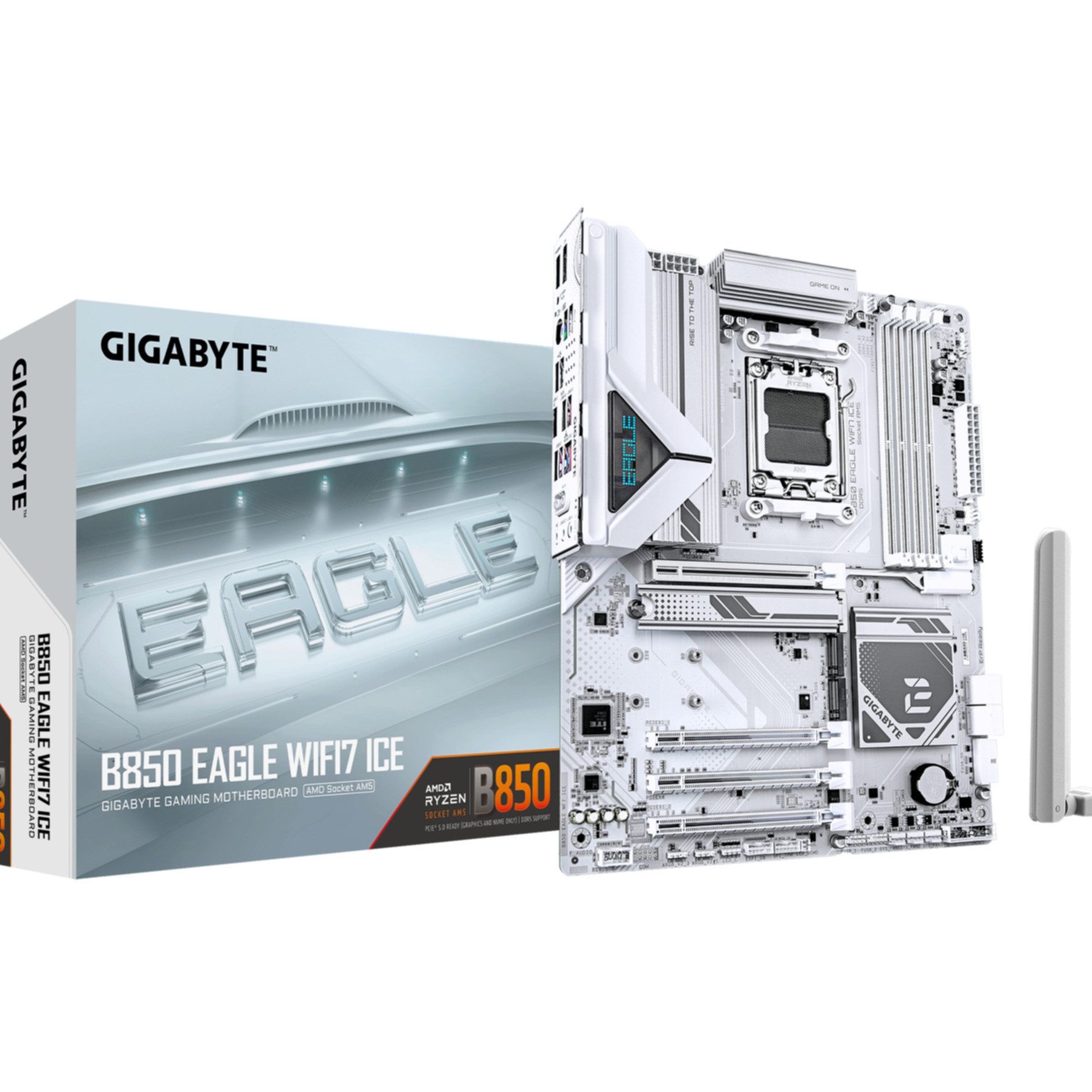 Gigabyte B850 EAGLE WIFI7 ICE Mainboard – AMD Ryzen 9000 Serie Prozessoren, dig Mainboard