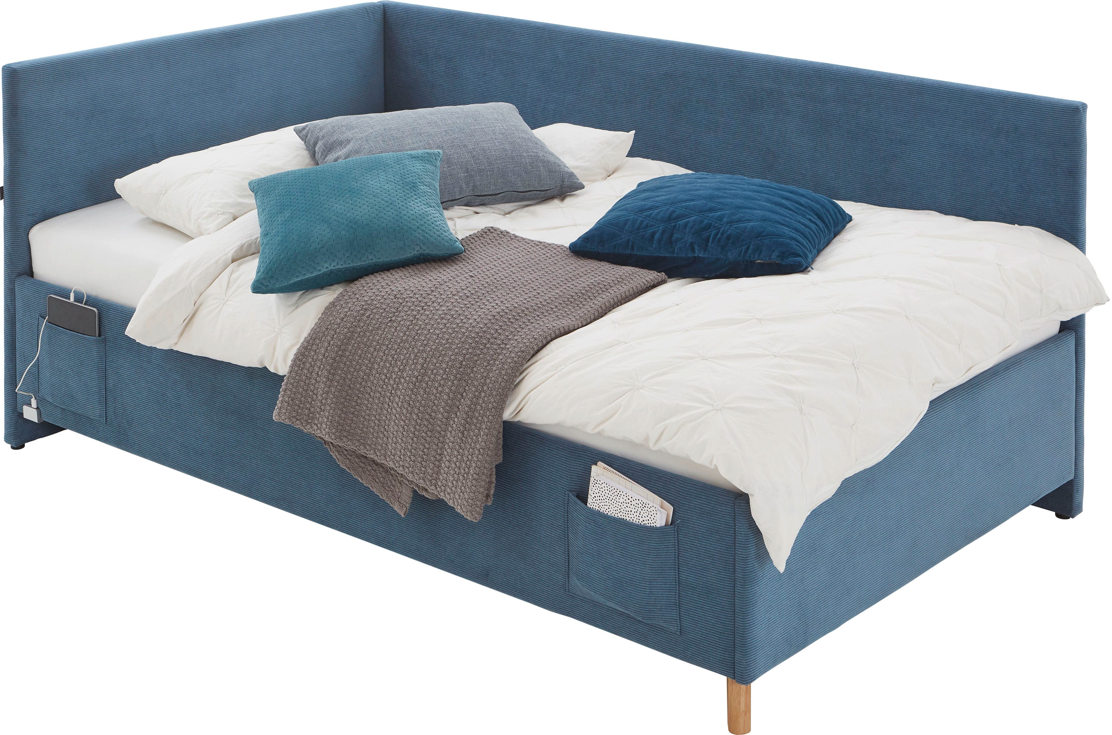 meise.möbel Kinderbett COOL II, Polsterbett wahlweise mit Bettkasten, Jugendbett inkl. USB Anschlüsse
