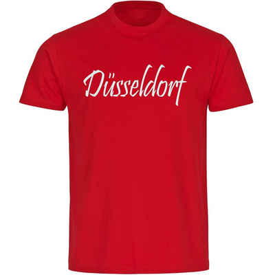 multifanshop T-Shirt Herren Düsseldorf - Schriftzug - Männer