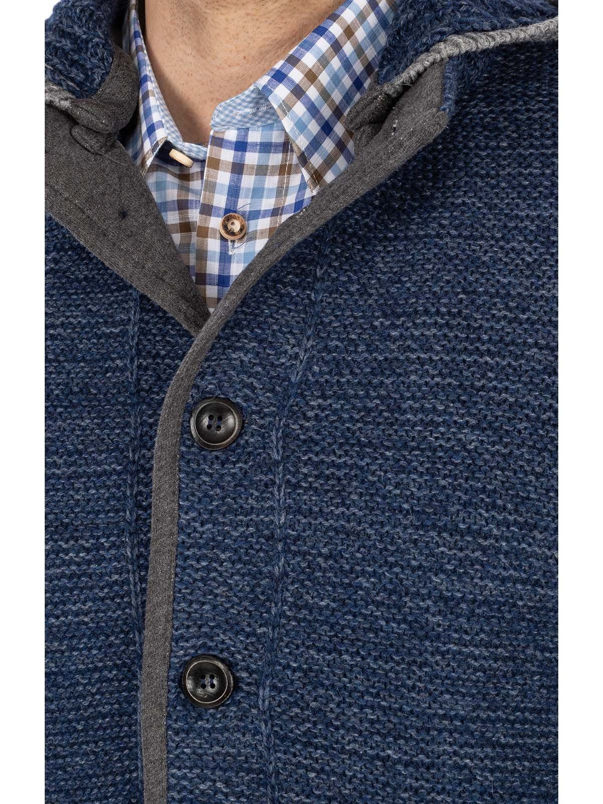 Spieth & Wensky blau-mix Strickjacke NABOR Trachtenjacke