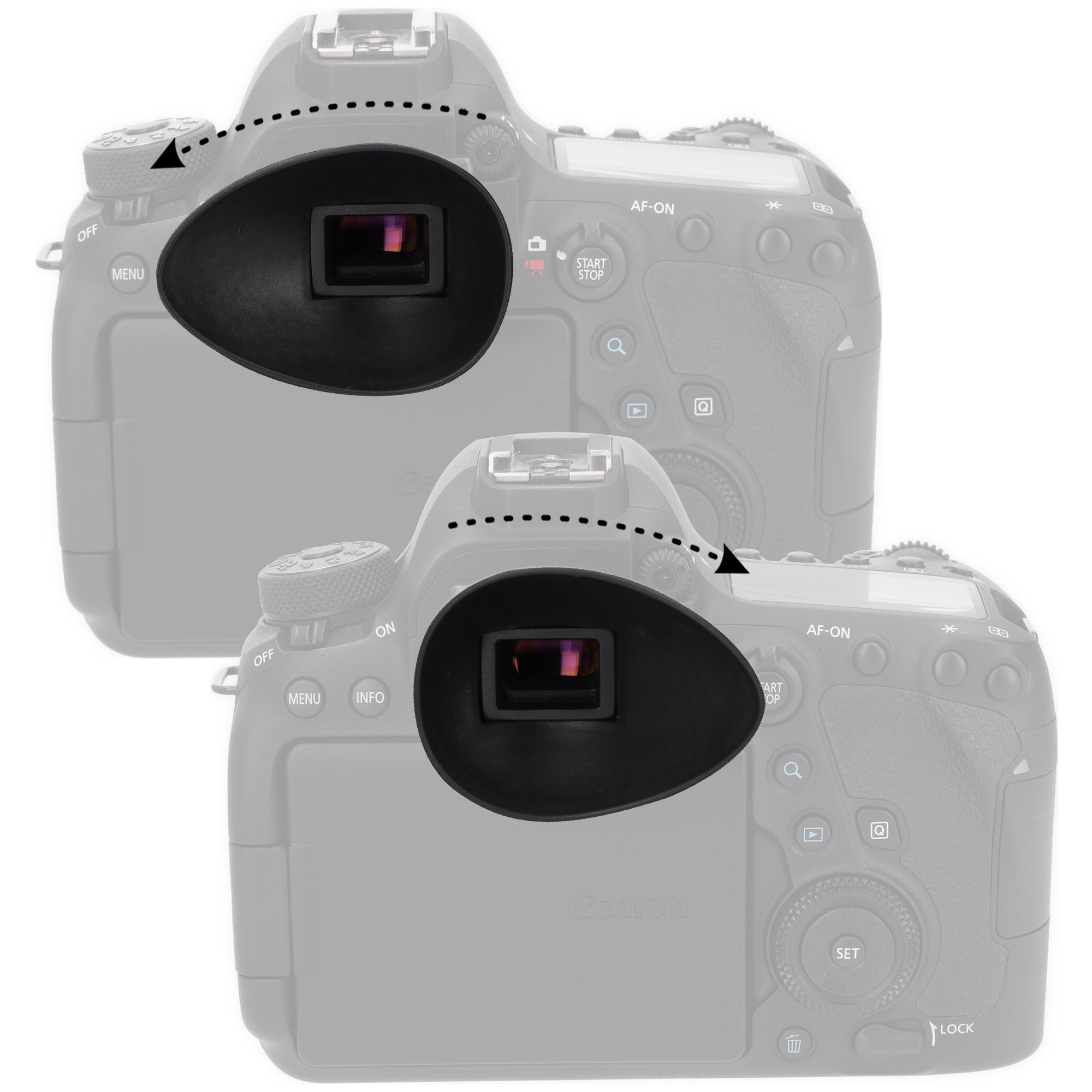 Canon ayex 18mm EOS Augenmuschel Sucher für Tropfenform Aufstecksucher