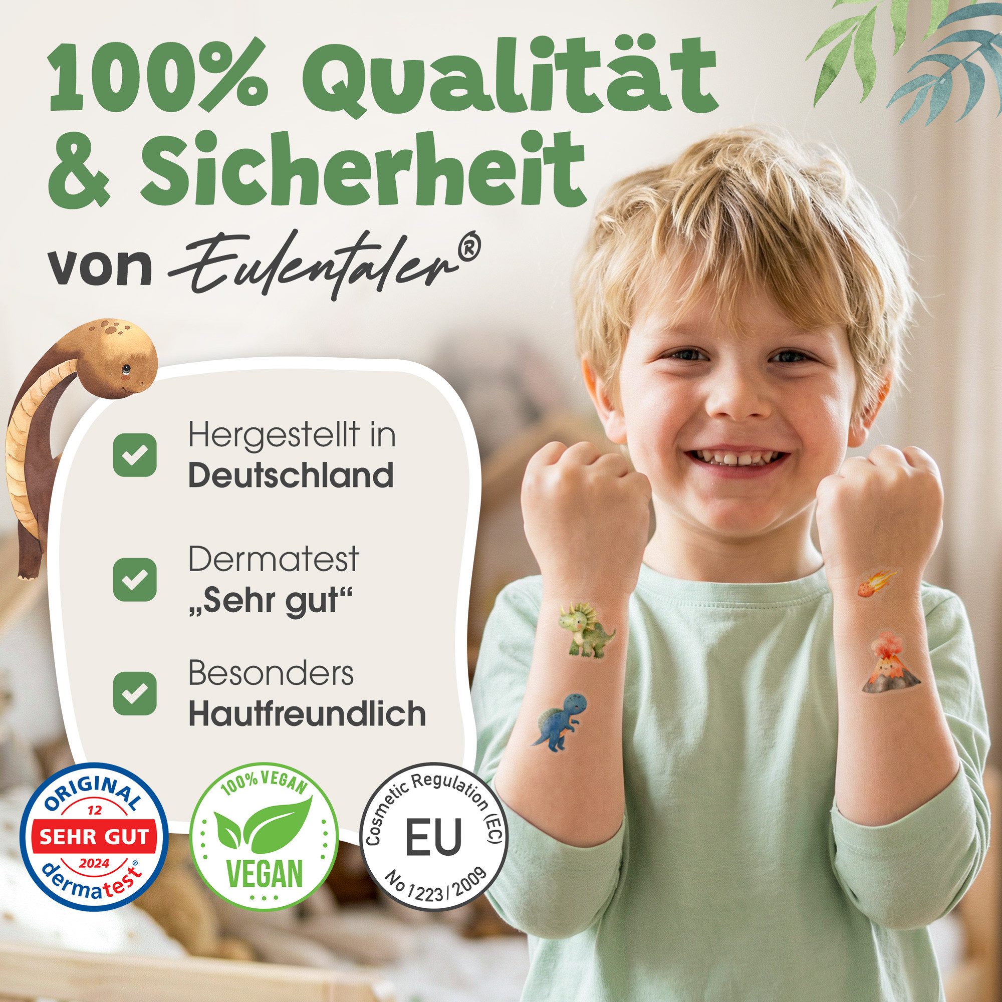 Eulentaler Kindertattoo I 100x hautfreundliche Kindertattoos I Von Pädagogen empfohlen, [Dermatest: Sehr Gut] Made in Germany, I Geburtstagsmitgebsel + Ausmalbi – Bild 3 von 5