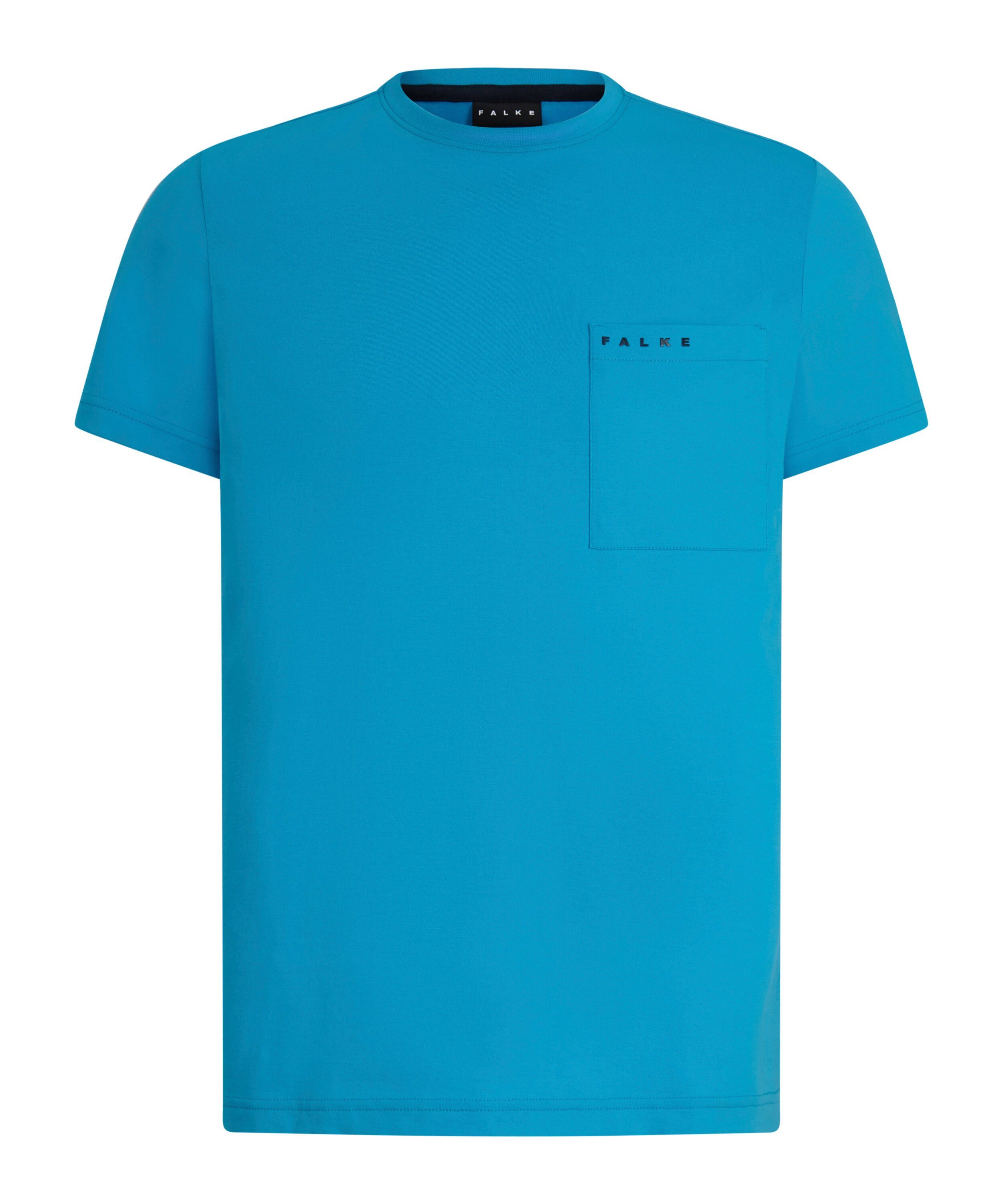 FALKE (1-tlg) Pima-Baumwolle ocean aus (6836) hochwertiger T-Shirt