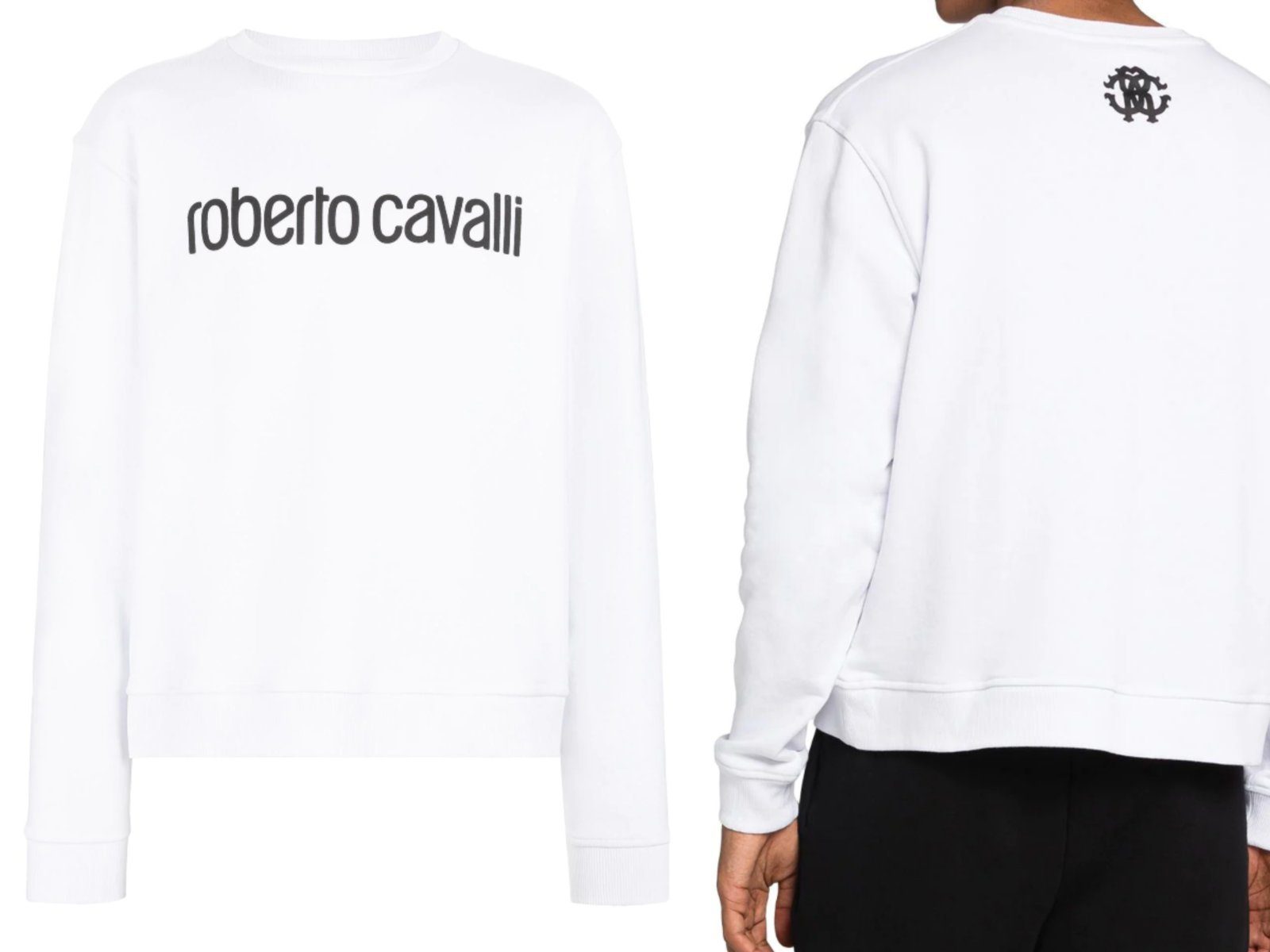 roberto cavalli Sweatshirt ROBERTO CAVALLI FIRENZE LOGO SWEAT SWEATER SWEATSHIRT JUMPER PULLOVER